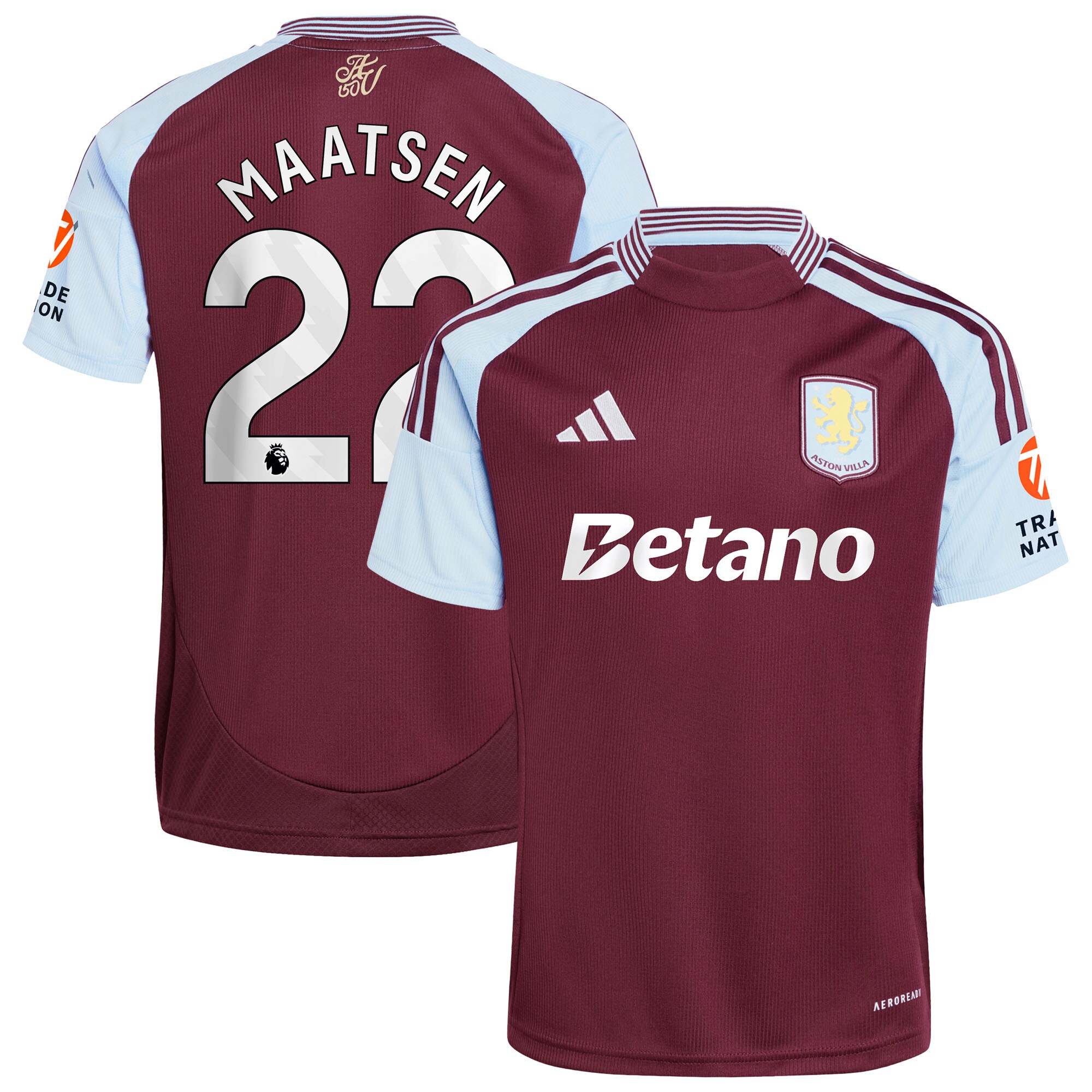aston villa adidas home shirt 2024-25 with maatsen 22 printing Collection | Aston Villa Shirts and Official Gear
