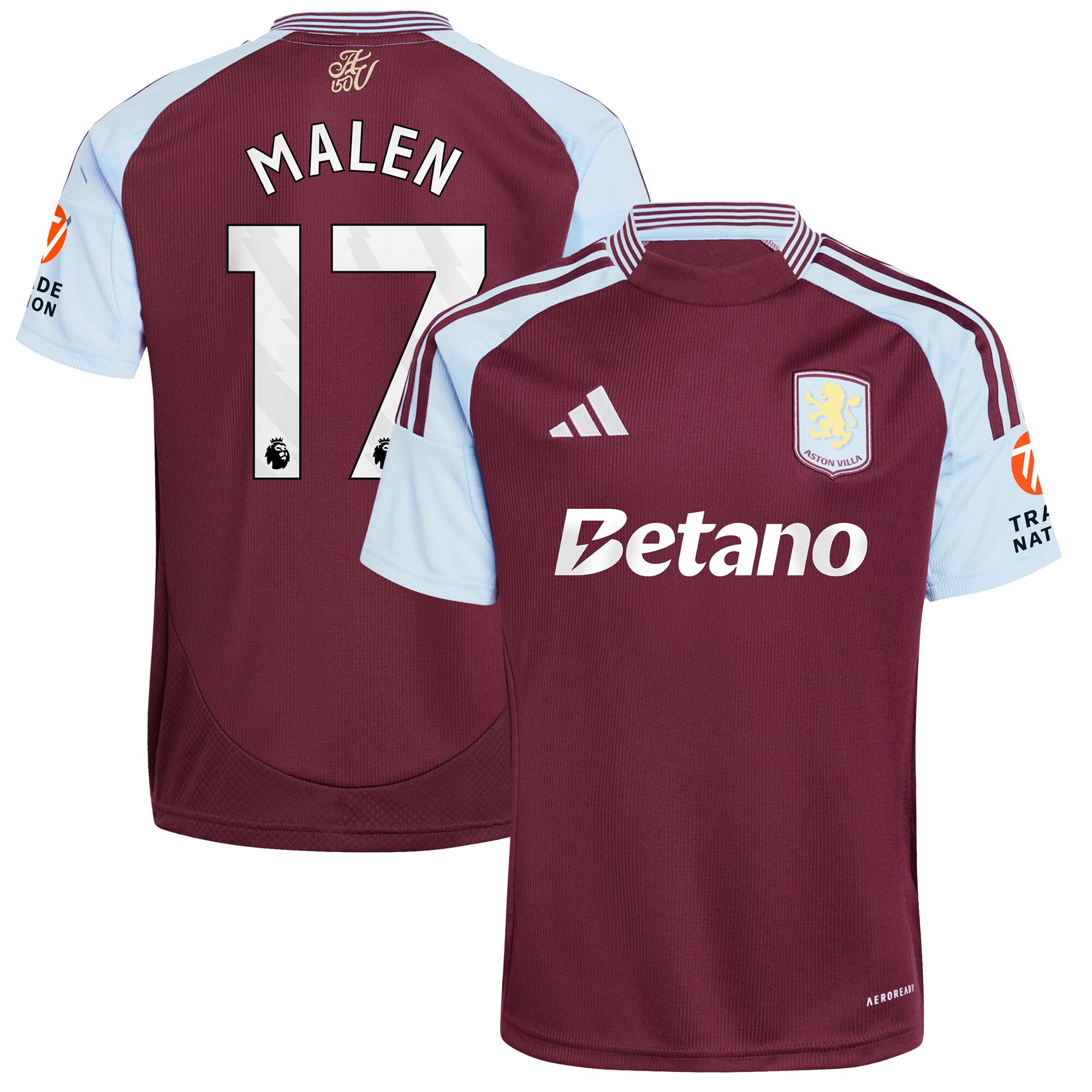 aston villa adidas home shirt 2024-25 with malen 17 printing Collection | Aston Villa Shirts and Official Gear