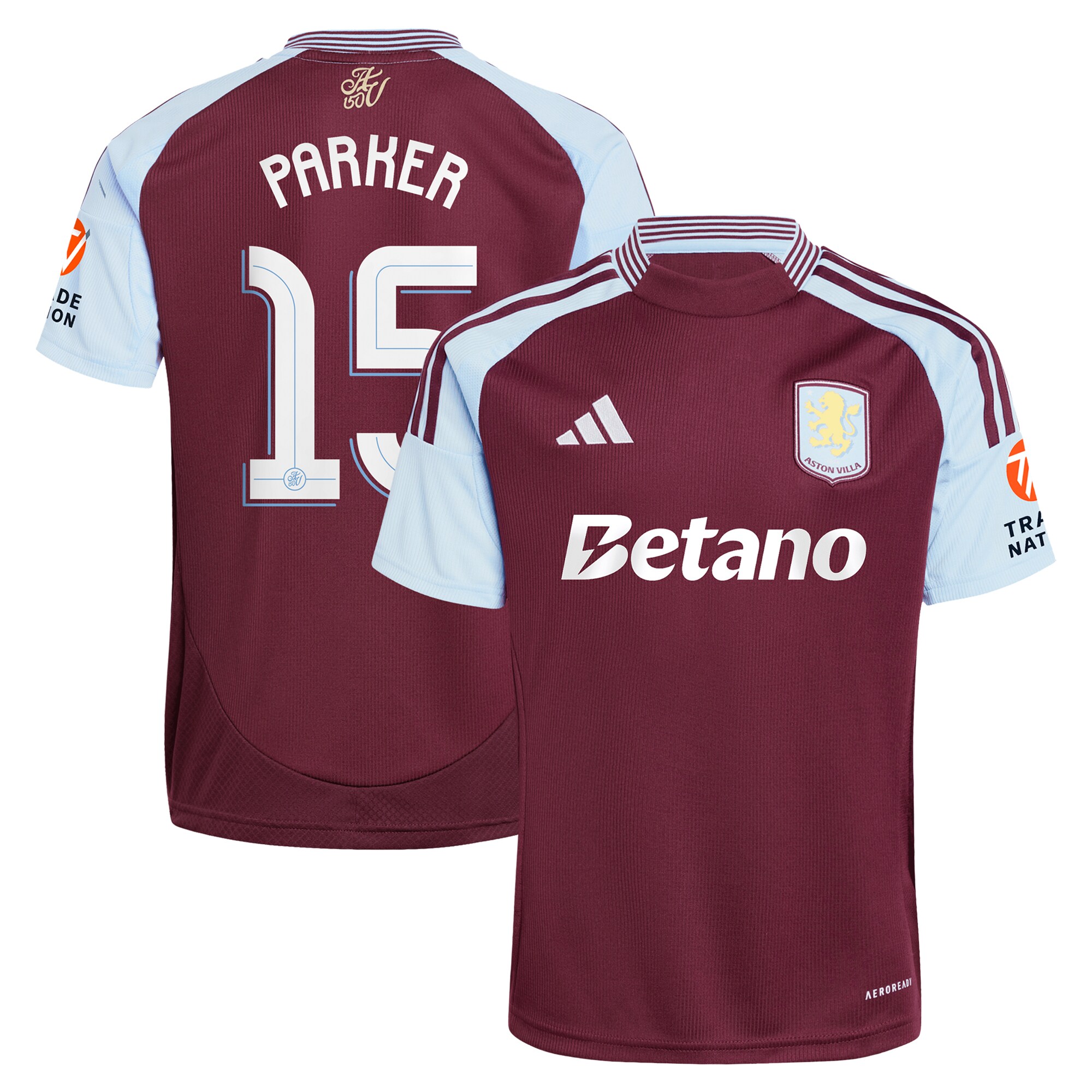 aston villa adidas home shirt 2024-25 with parker 15 cup printing Collection | Aston Villa Shirts and Official Gear