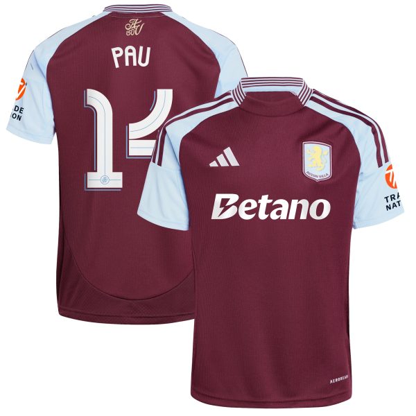aston villa adidas home shirt 2024-25 with pau 14 cup printing Collection | Aston Villa Shirts and Official Gear