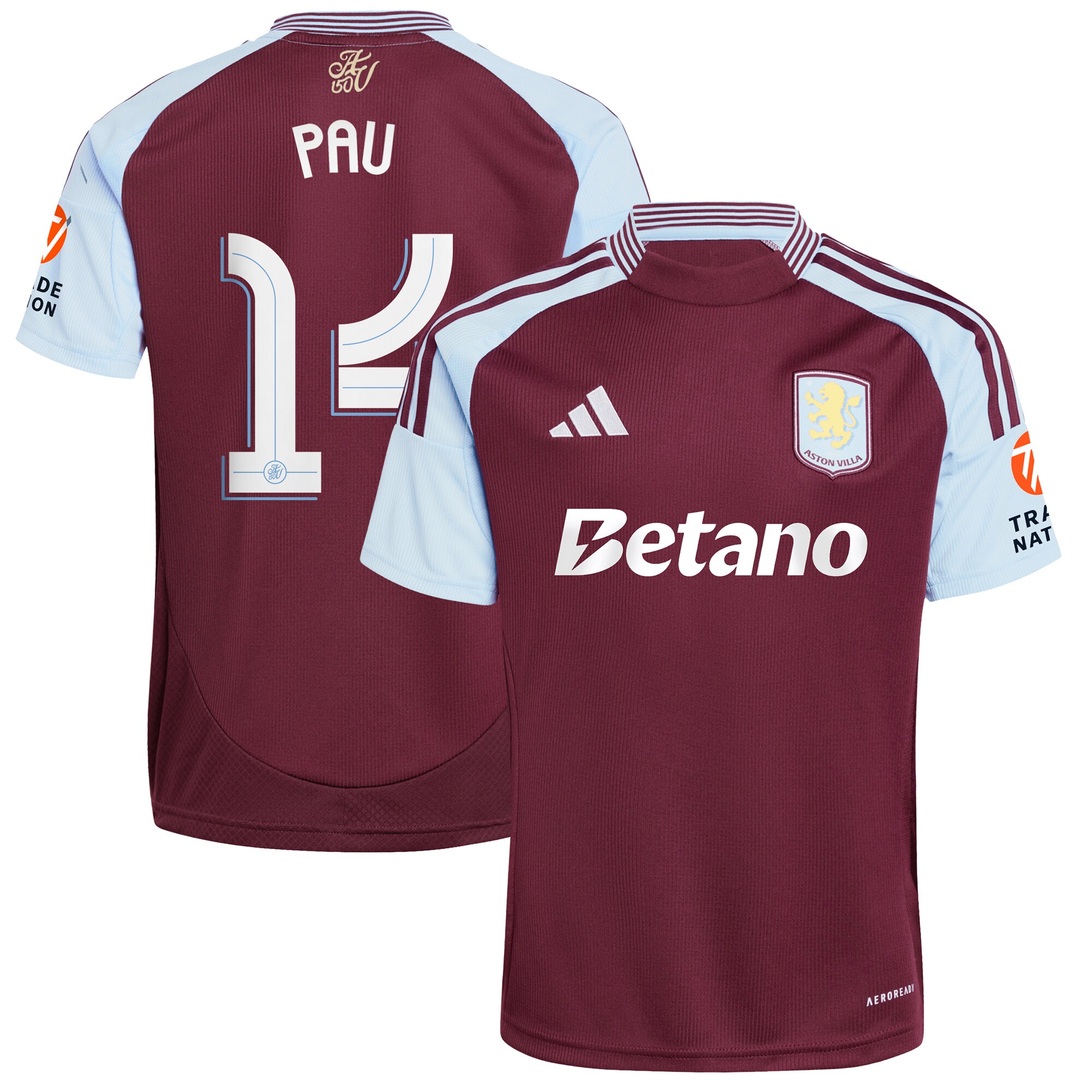 aston villa adidas home shirt 2024-25 with pau 14 cup printing Collection | Aston Villa Shirts and Official Gear