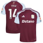 aston villa adidas home shirt 2024-25 with pau 14 printing Collection | Aston Villa Shirts and Official Gear