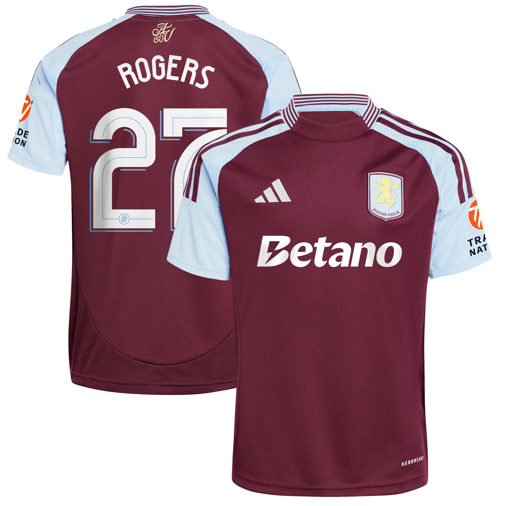 aston villa adidas home shirt 2024-25 with rogers 27 cup printing Collection | Aston Villa Shirts and Official Gear