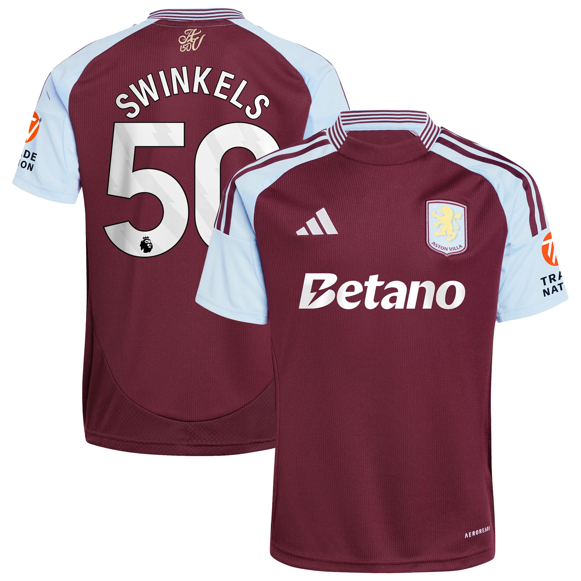 aston villa adidas home shirt 2024-25 with swinkels 50 printing Collection | Aston Villa Shirts and Official Gear