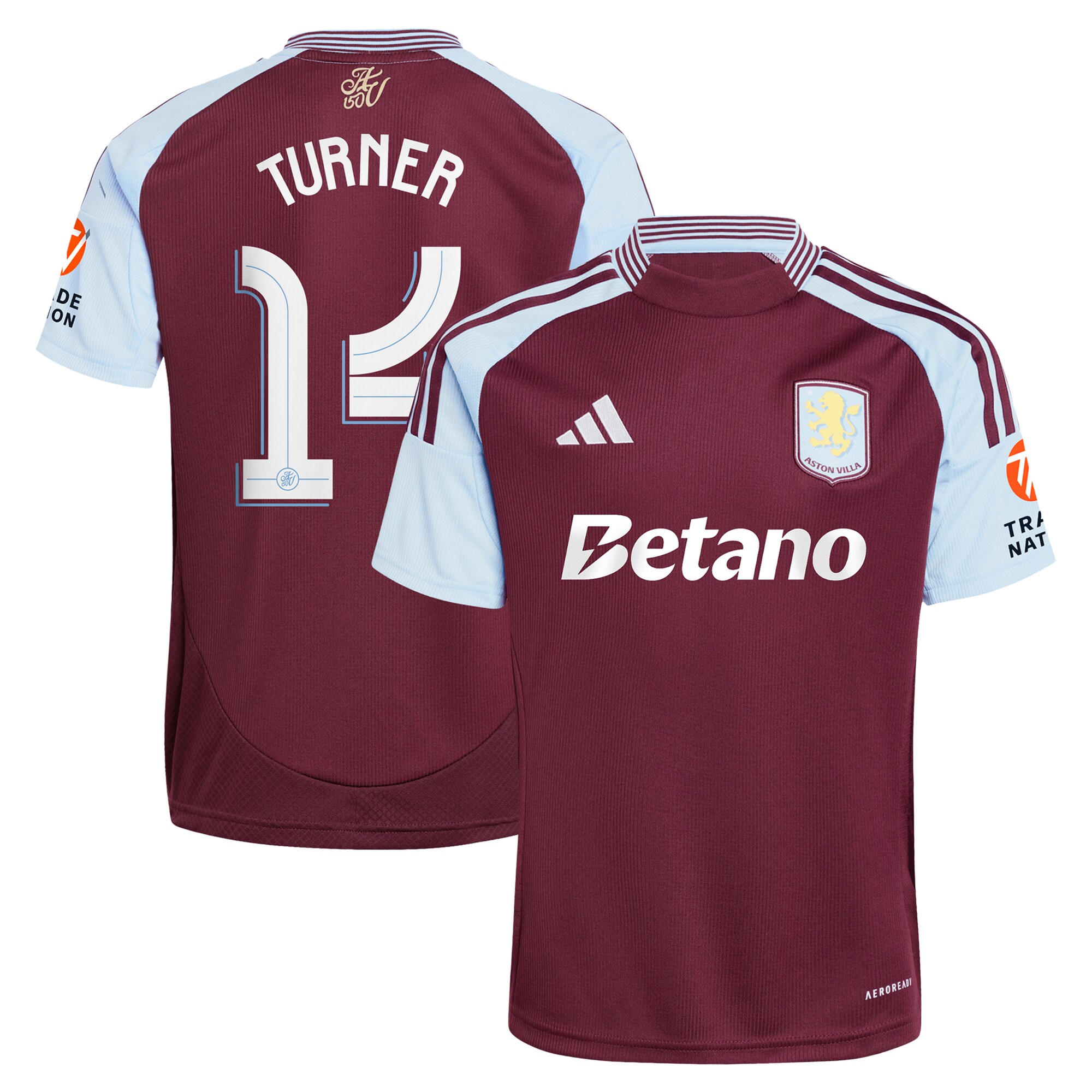 aston villa adidas home shirt 2024-25 with turner 14 cup printing Collection | Aston Villa Shirts and Official Gear