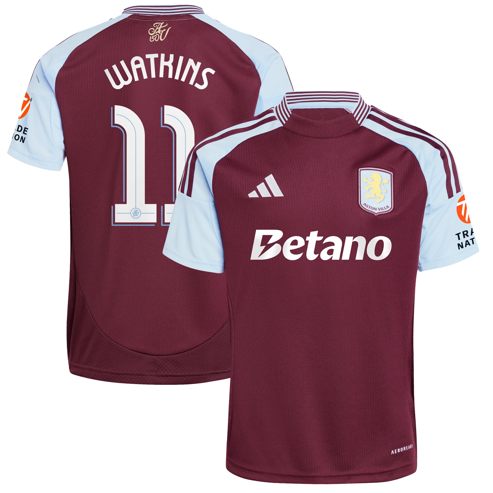 aston villa adidas home shirt 2024-25 with watkins 11 cup printing Collection | Aston Villa Shirts and Official Gear