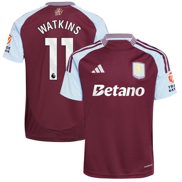 aston villa adidas home shirt 2024-25 with watkins 11 printing Collection | Aston Villa Shirts and Official Gear