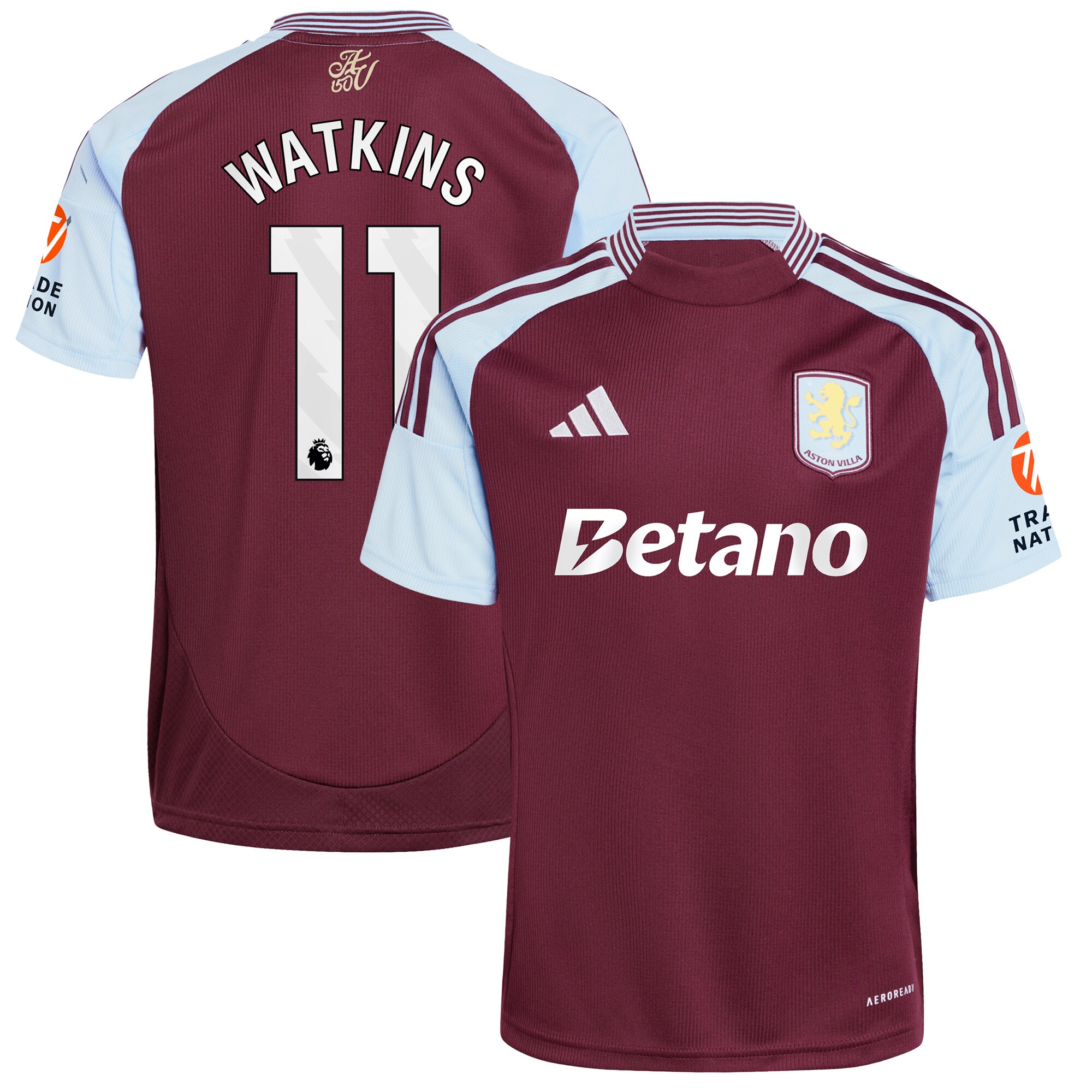 aston villa adidas home shirt 2024-25 with watkins 11 printing Collection | Aston Villa Shirts and Official Gear
