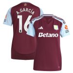 aston villa adidas home shirt 2024-25 – womens with a.garcía 16 printing Collection | Aston Villa Shirts and Official Gear