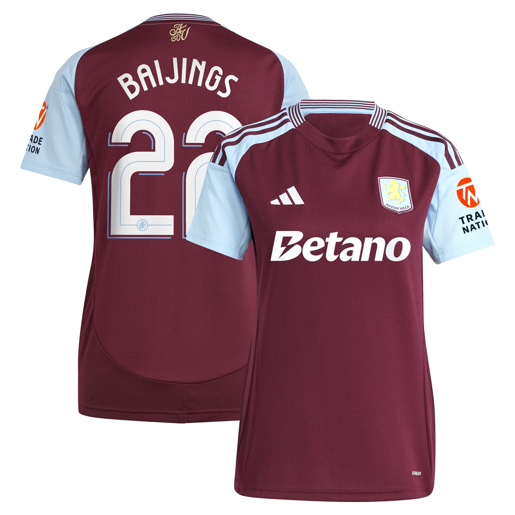 aston villa adidas home shirt 2024-25 – womens with baijings 22 cup printing Collection | Aston Villa Shirts and Official Gear