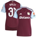 aston villa adidas home shirt 2024-25 – womens with bailey 31 cup printing Collection | Aston Villa Shirts and Official Gear