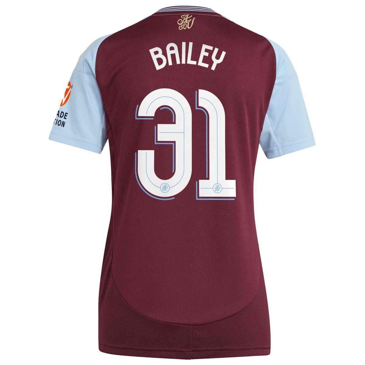 aston villa adidas home shirt 2024-25 – womens with bailey 31 cup printing Collection | Aston Villa Shirts and Official Gear