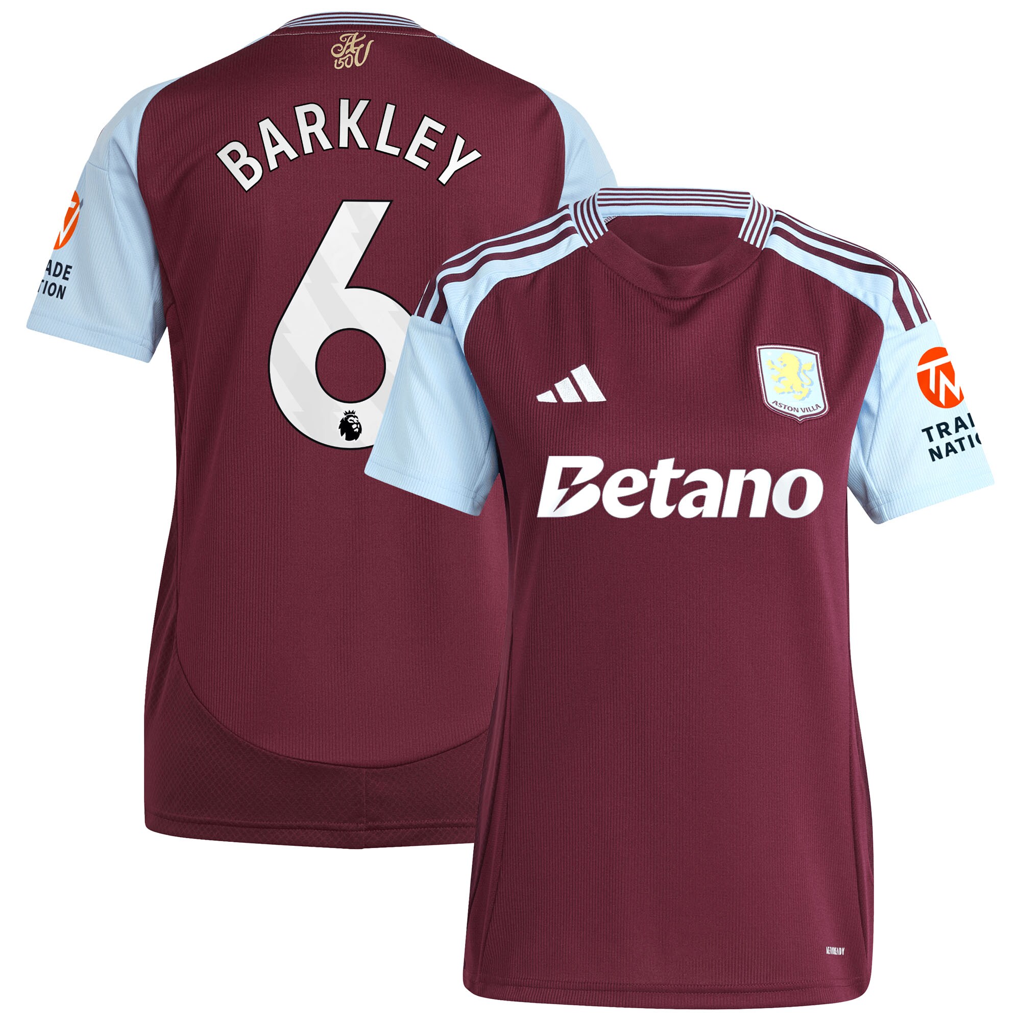 aston villa adidas home shirt 2024-25 – womens with barkley 6 printing Collection | Aston Villa Shirts and Official Gear
