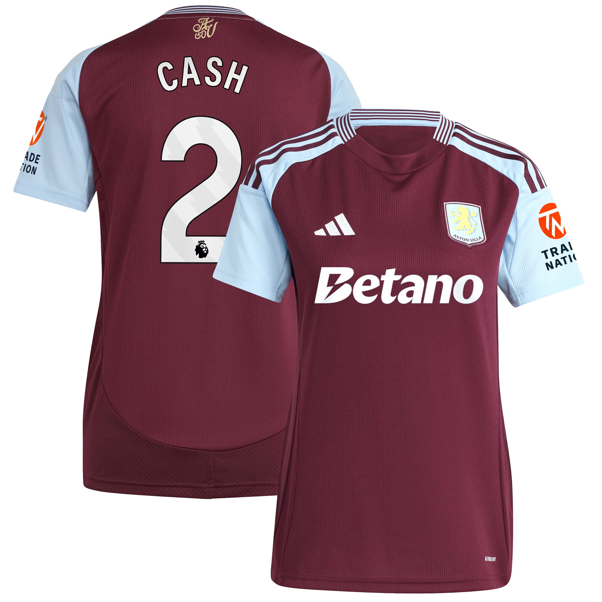 aston villa adidas home shirt 2024-25 – womens with cash 2 printing Collection | Aston Villa Shirts and Official Gear