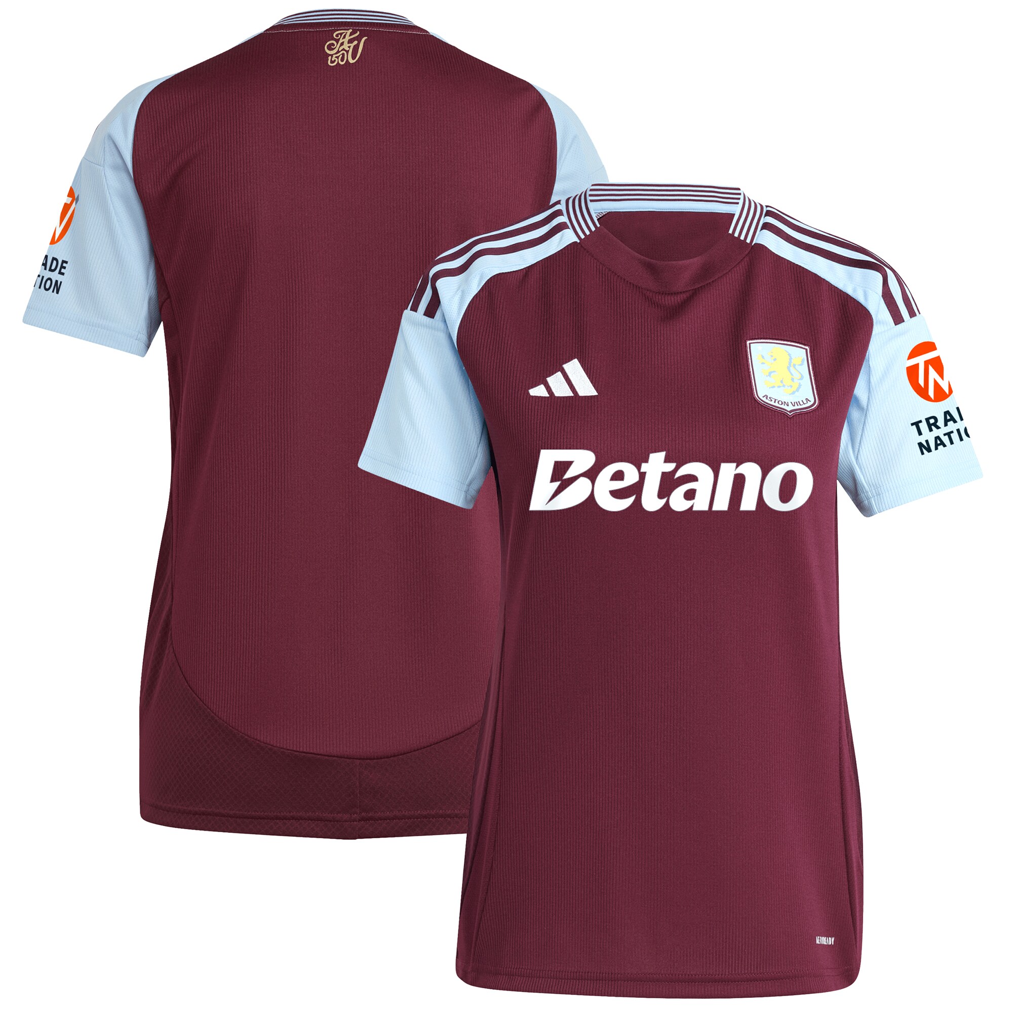 aston villa adidas home shirt 2024-25 – womens with custom printing Collection | Aston Villa Shirts and Official Gear