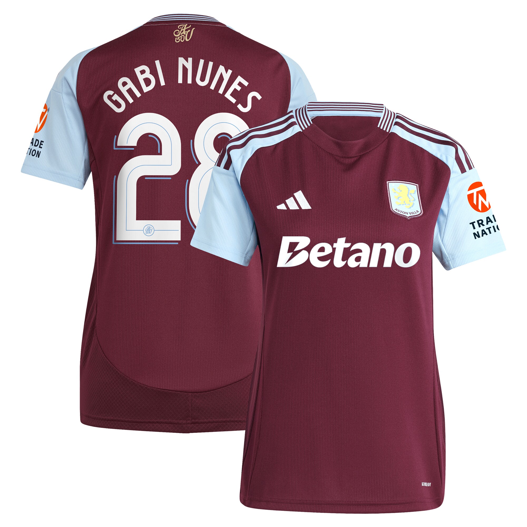 aston villa adidas home shirt 2024-25 – womens with gabi nunes 28 cup printing Collection | Aston Villa Shirts and Official Gear