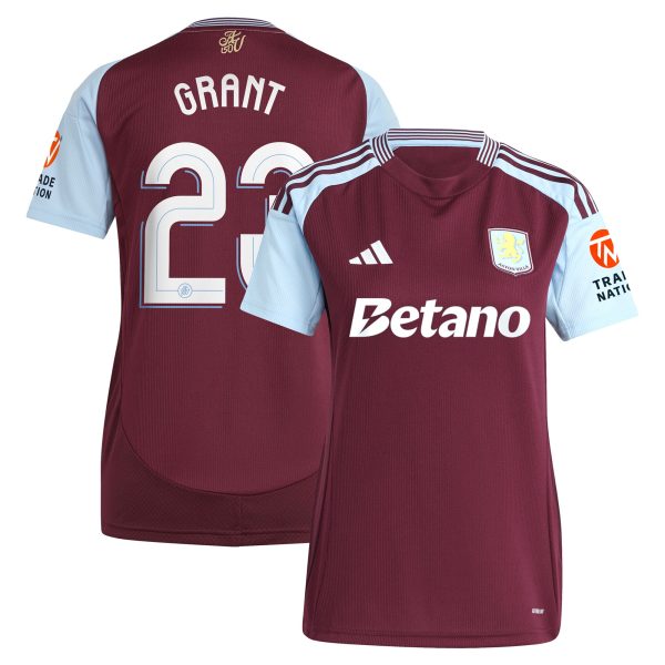 aston villa adidas home shirt 2024-25 – womens with grant 23 cup printing Collection | Aston Villa Shirts and Official Gear