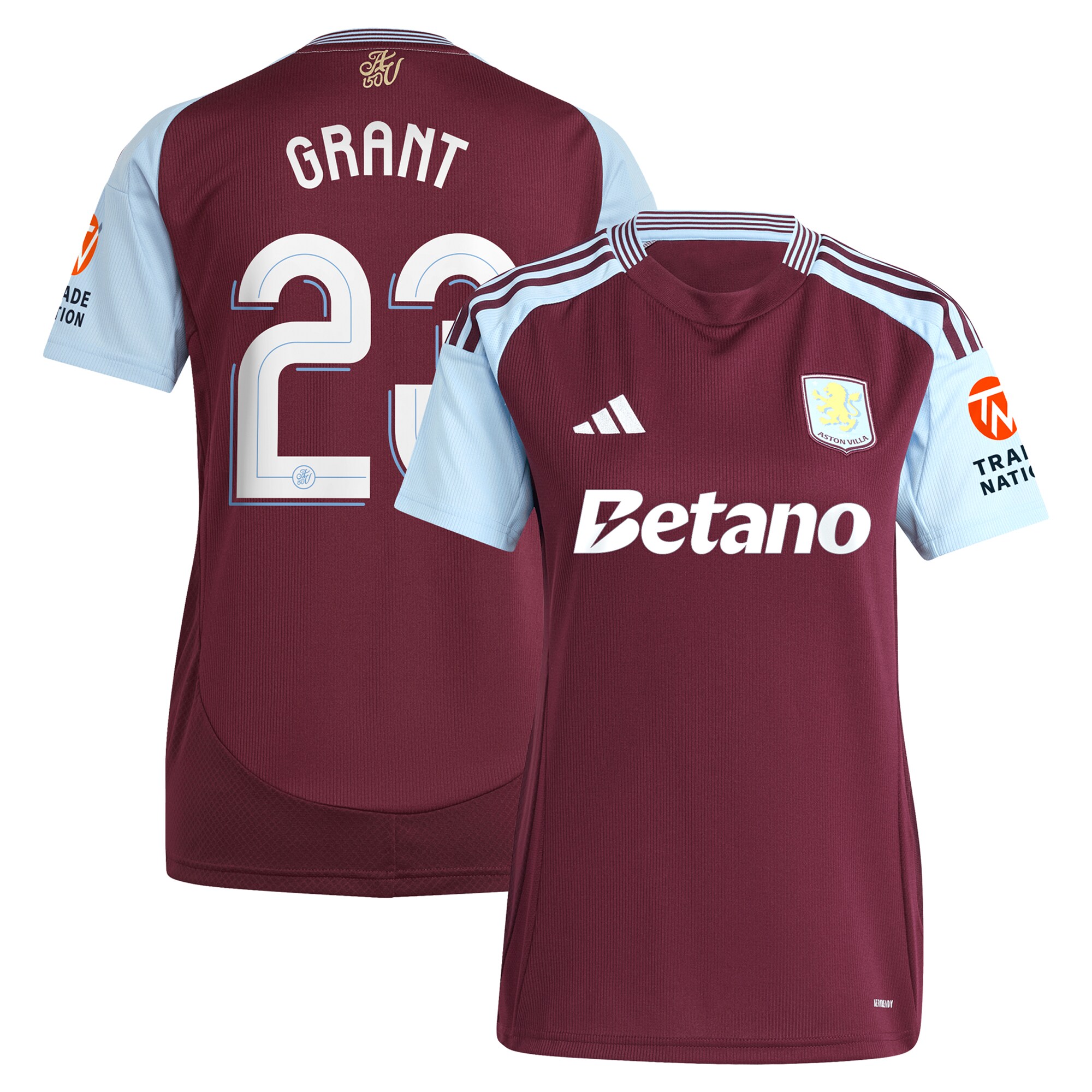 aston villa adidas home shirt 2024-25 – womens with grant 23 cup printing Collection | Aston Villa Shirts and Official Gear