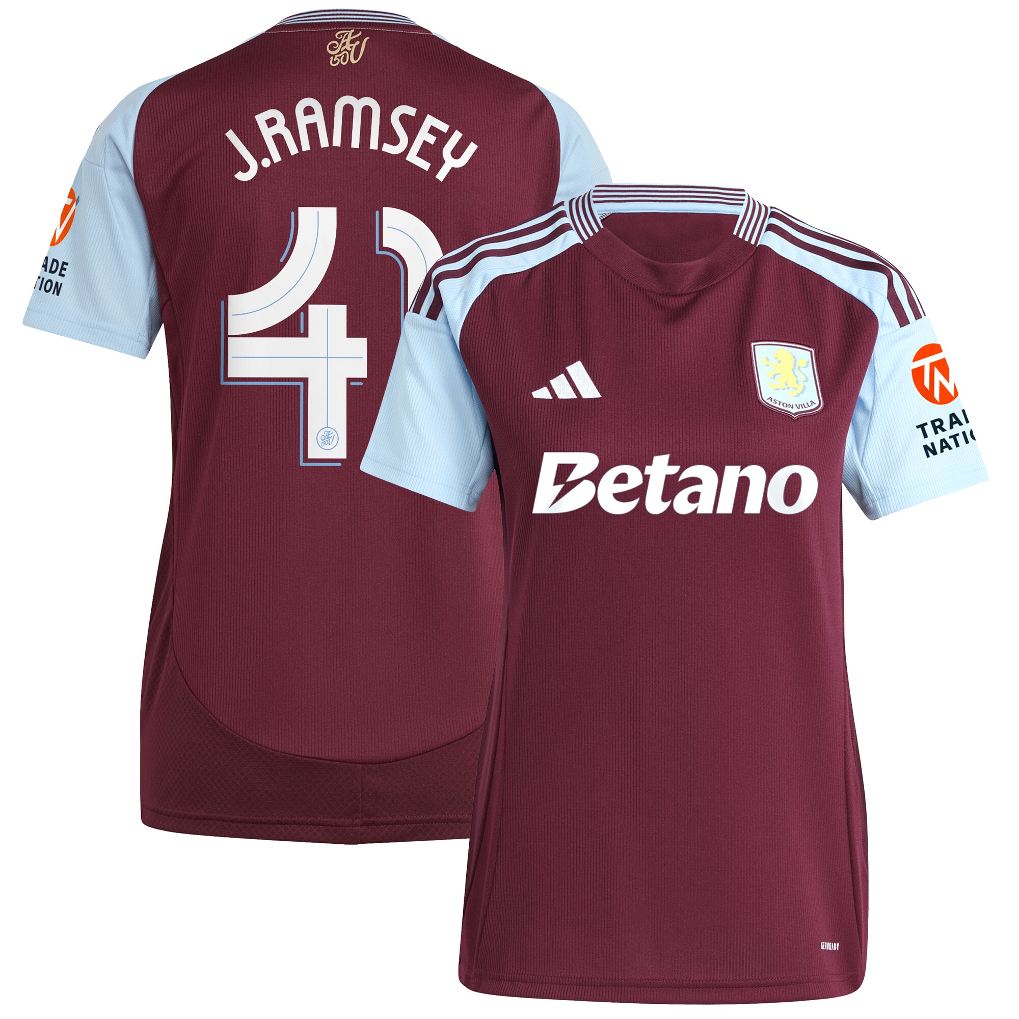 aston villa adidas home shirt 2024-25 – womens with j. ramsey 41 cup printing Collection | Aston Villa Shirts and Official Gear