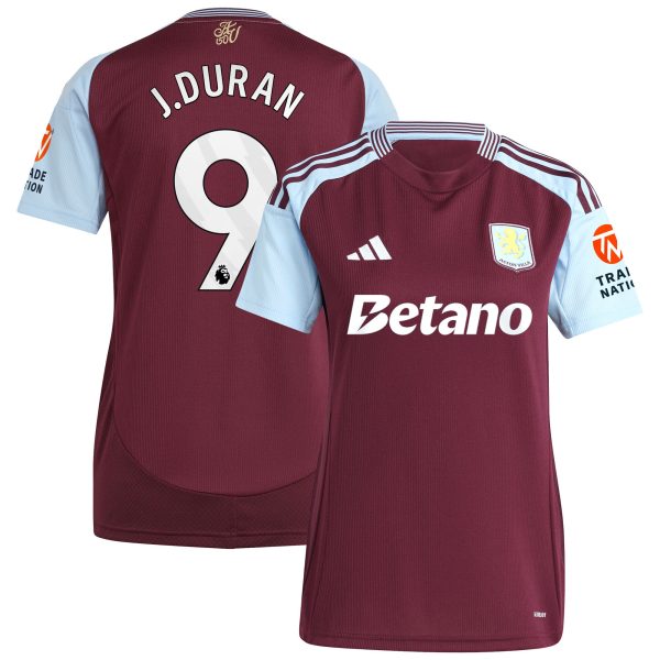 aston villa adidas home shirt 2024-25 – womens with j.duran 9 printing Collection | Aston Villa Shirts and Official Gear