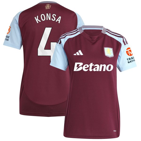 aston villa adidas home shirt 2024-25 – womens with konsa 4 printing Collection | Aston Villa Shirts and Official Gear
