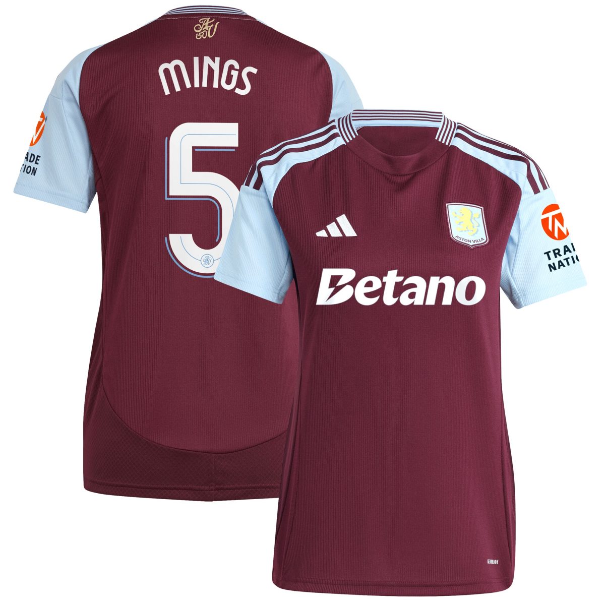 aston villa adidas home shirt 2024-25 – womens with mings 5 cup printing Collection | Aston Villa Shirts and Official Gear