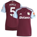 aston villa adidas home shirt 2024-25 – womens with mings 5 printing Collection | Aston Villa Shirts and Official Gear