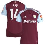 aston villa adidas home shirt 2024-25 – womens with pau 14 printing Collection | Aston Villa Shirts and Official Gear