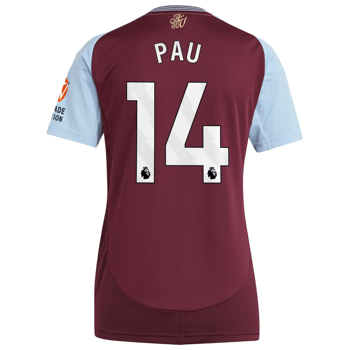 aston villa adidas home shirt 2024-25 – womens with pau 14 printing Collection | Aston Villa Shirts and Official Gear