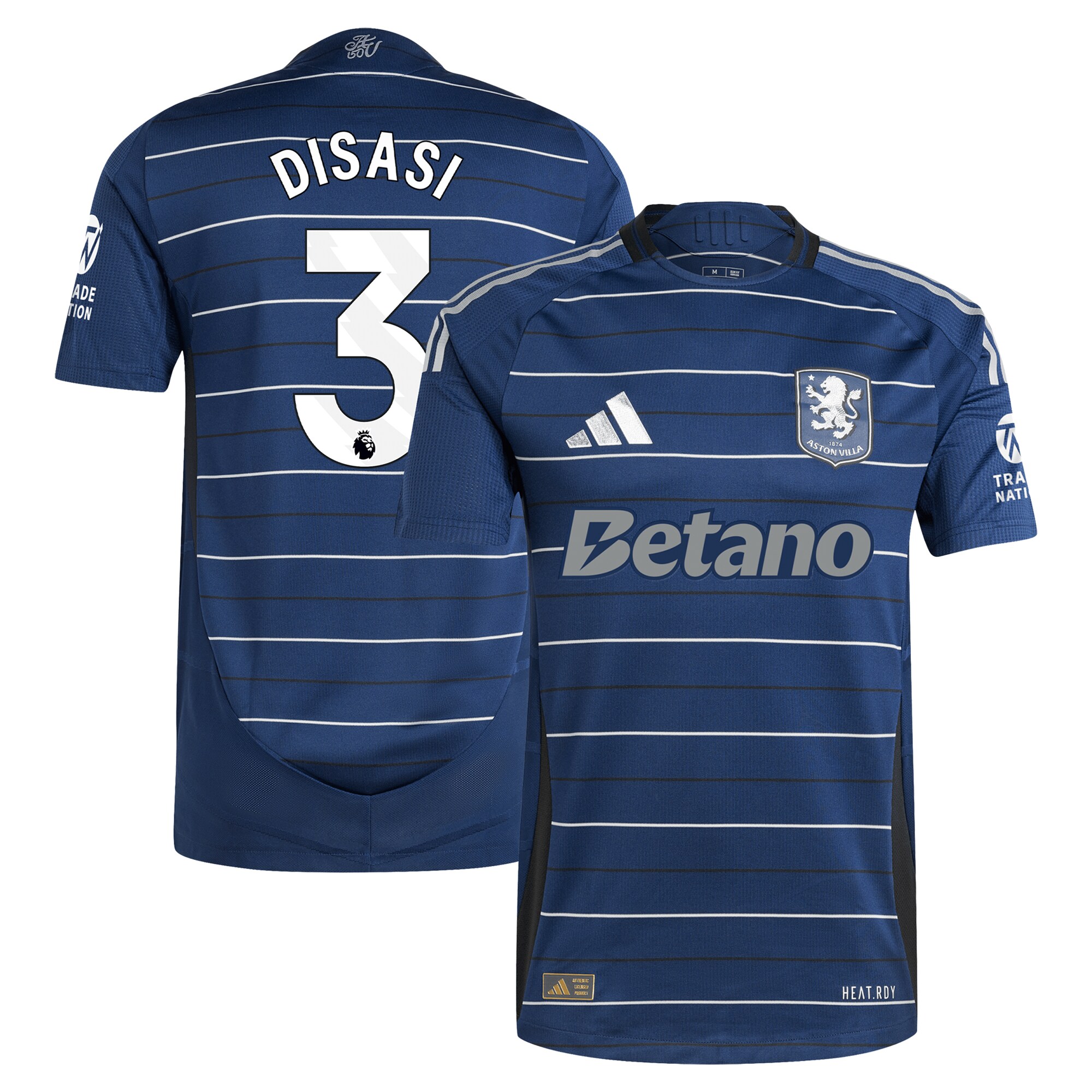aston villa adidas third authentic shirt 2024-25 with disasi 3 printing Collection | Aston Villa Shirts and Official Gear