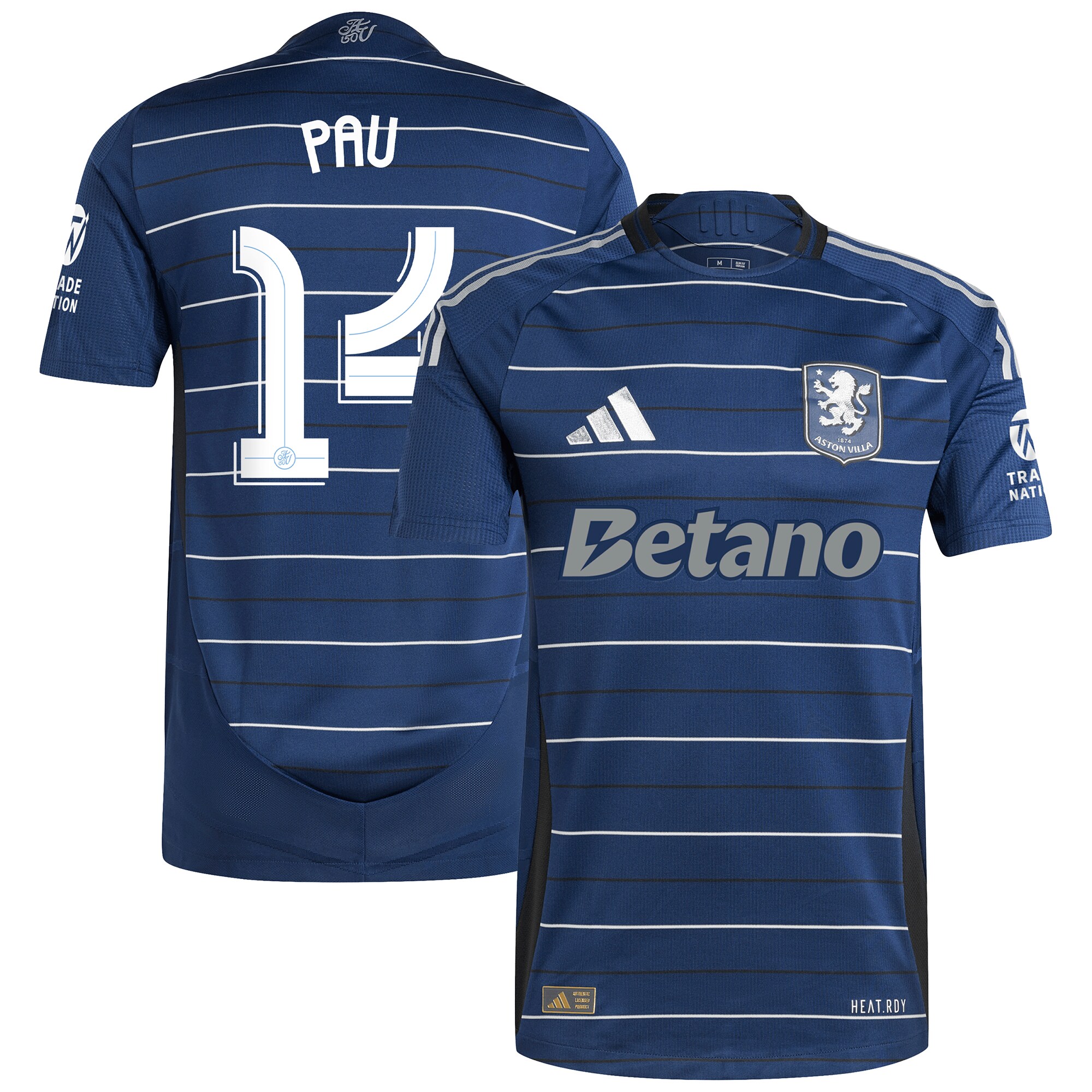 aston villa adidas third authentic shirt 2024-25 with pau 14 cup printing Collection | Aston Villa Shirts and Official Gear