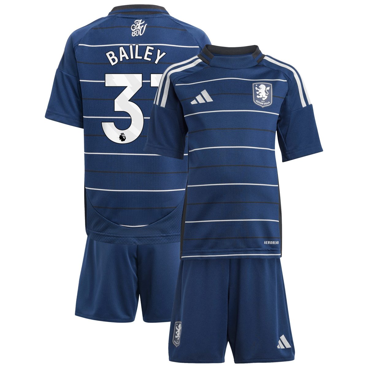 aston villa adidas third minikit 2024-25 with bailey 31 printing Collection | Aston Villa Shirts and Official Gear