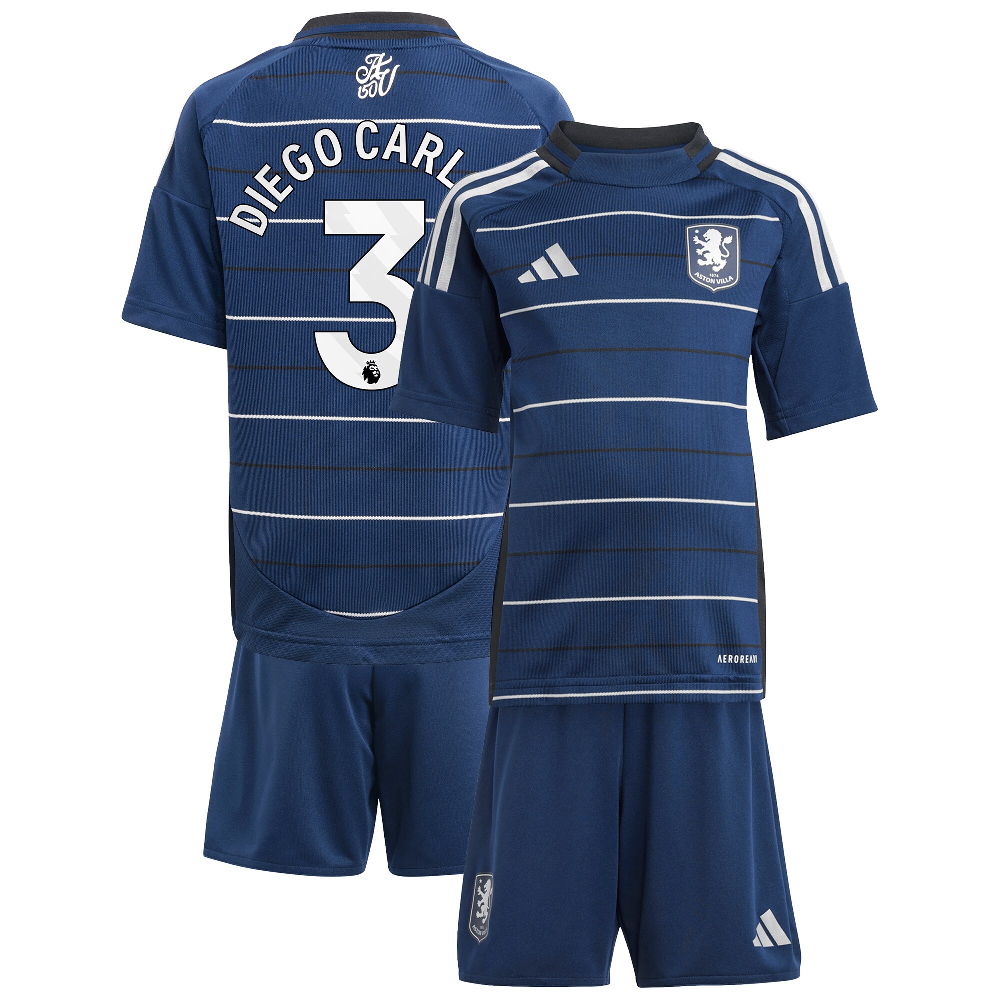 aston villa adidas third minikit 2024-25 with diego carlos 3 printing Collection | Aston Villa Shirts and Official Gear