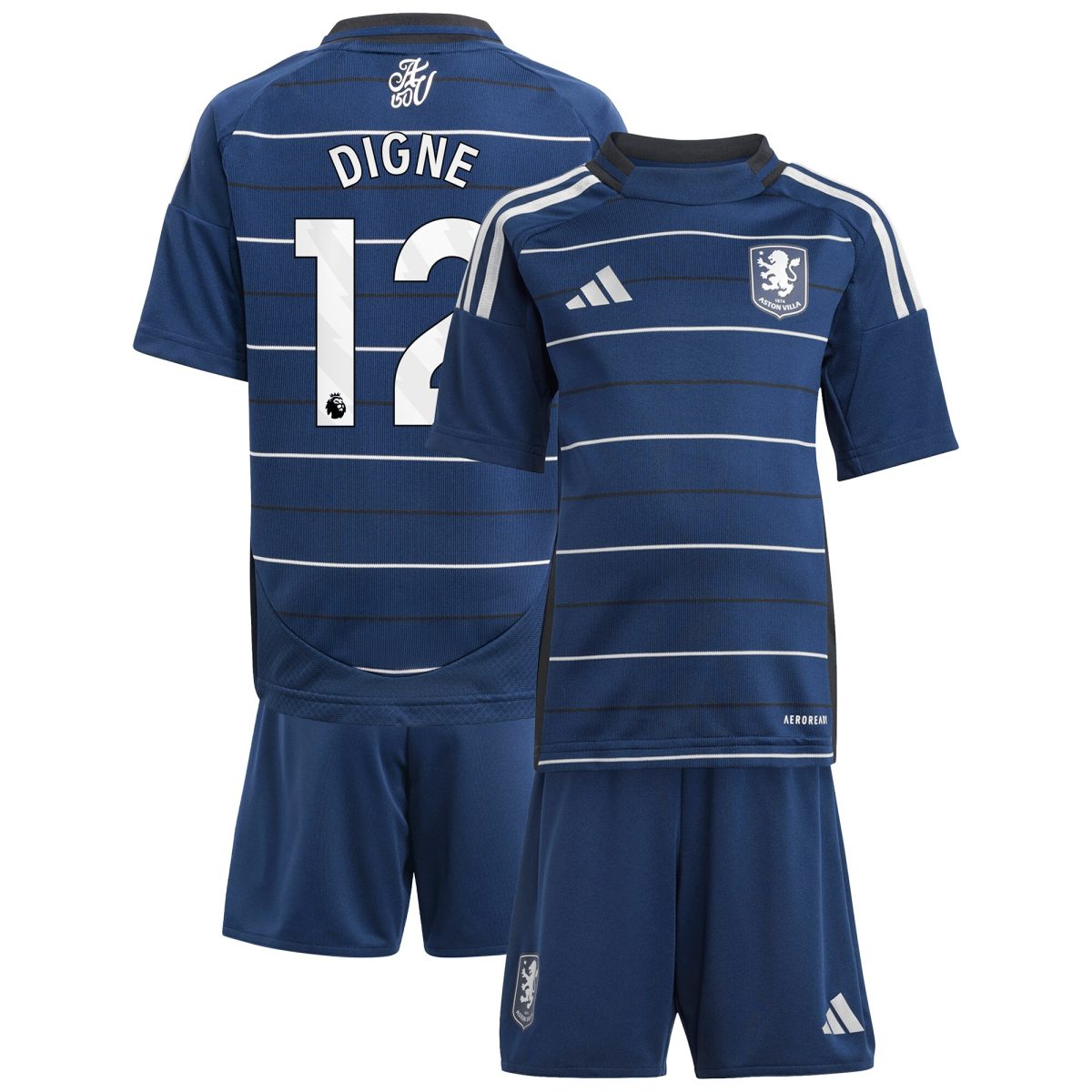 aston villa adidas third minikit 2024-25 with digne 12 printing Collection | Aston Villa Shirts and Official Gear