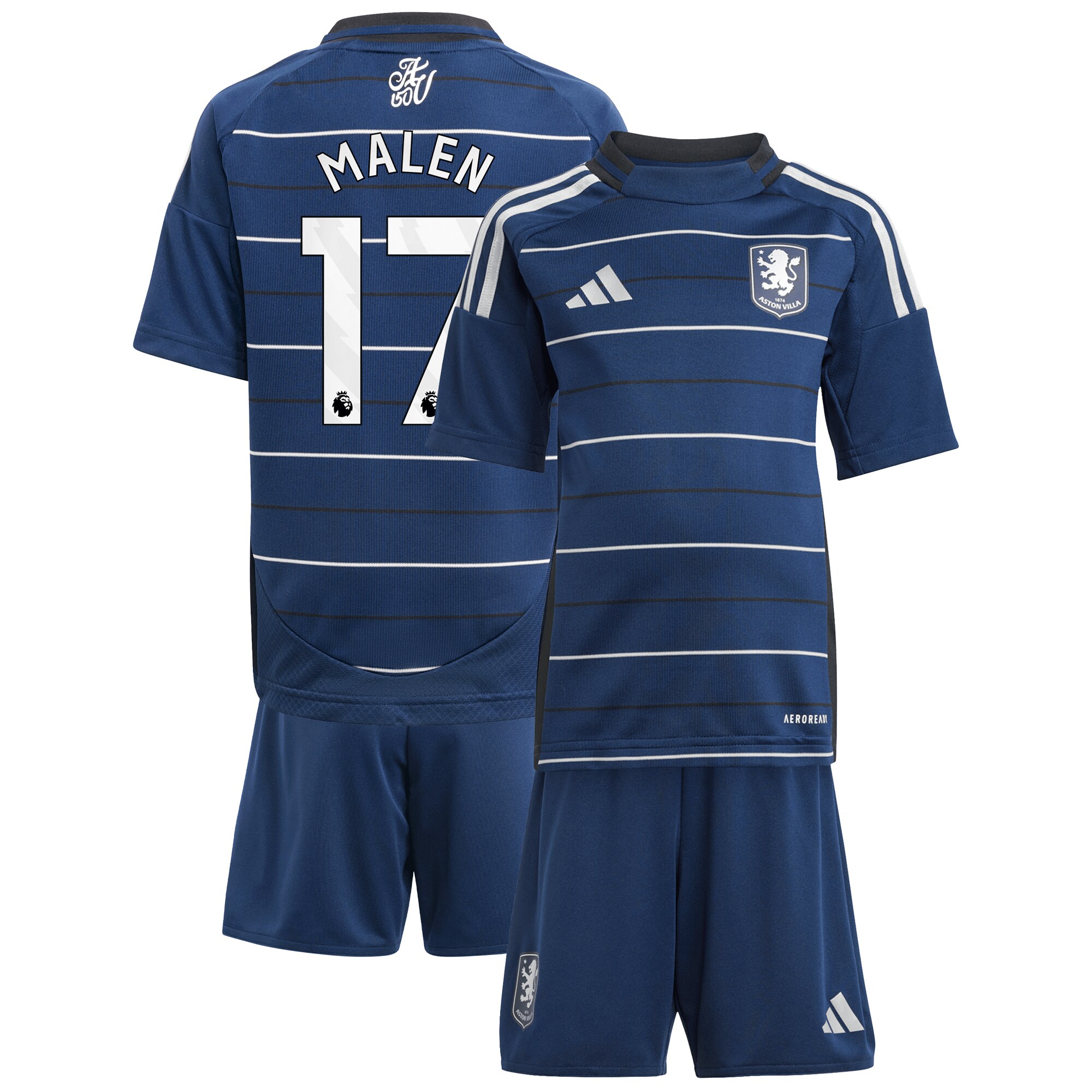 aston villa adidas third minikit 2024-25 with malen 17 printing Collection | Aston Villa Shirts and Official Gear