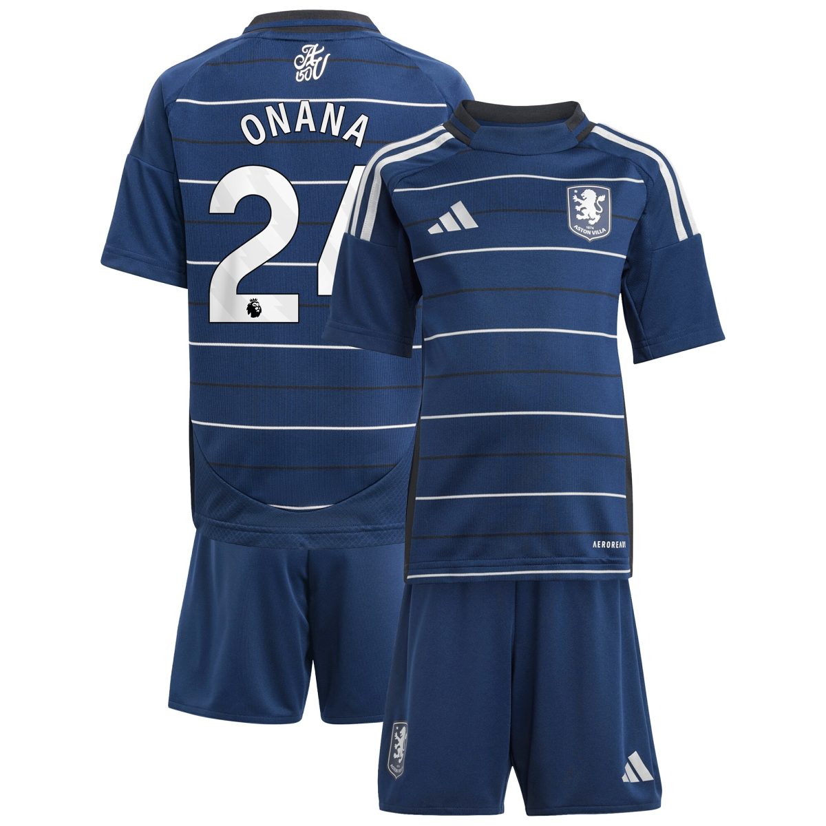 aston villa adidas third minikit 2024-25 with onana 24 printing Collection | Aston Villa Shirts and Official Gear