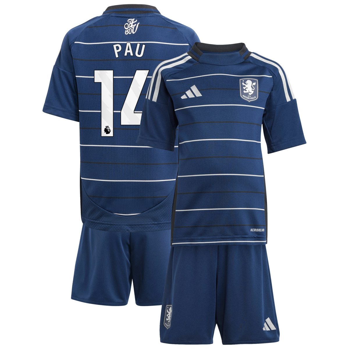 aston villa adidas third minikit 2024-25 with pau 14 printing Collection | Aston Villa Shirts and Official Gear