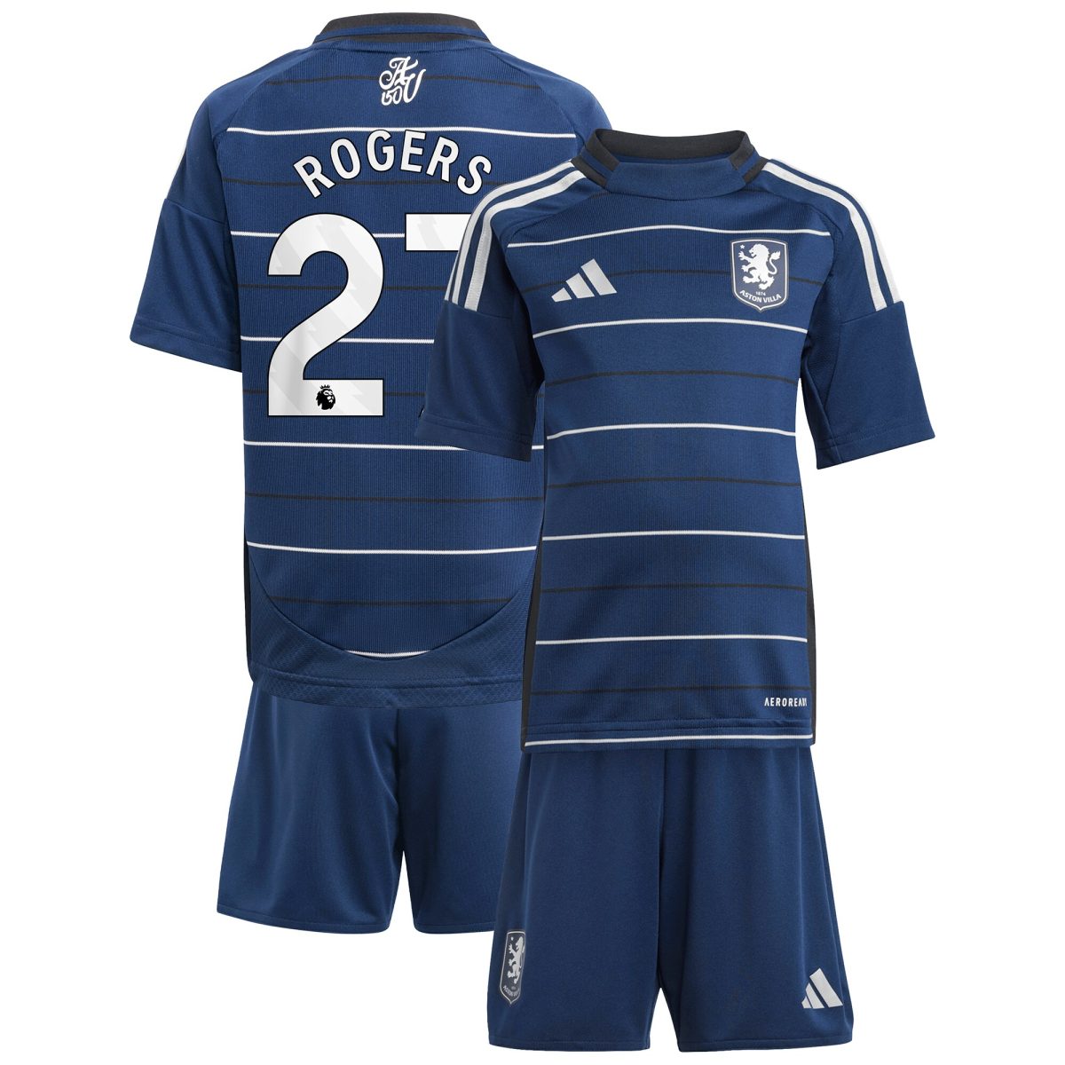 aston villa adidas third minikit 2024-25 with rogers 27 printing Collection | Aston Villa Shirts and Official Gear