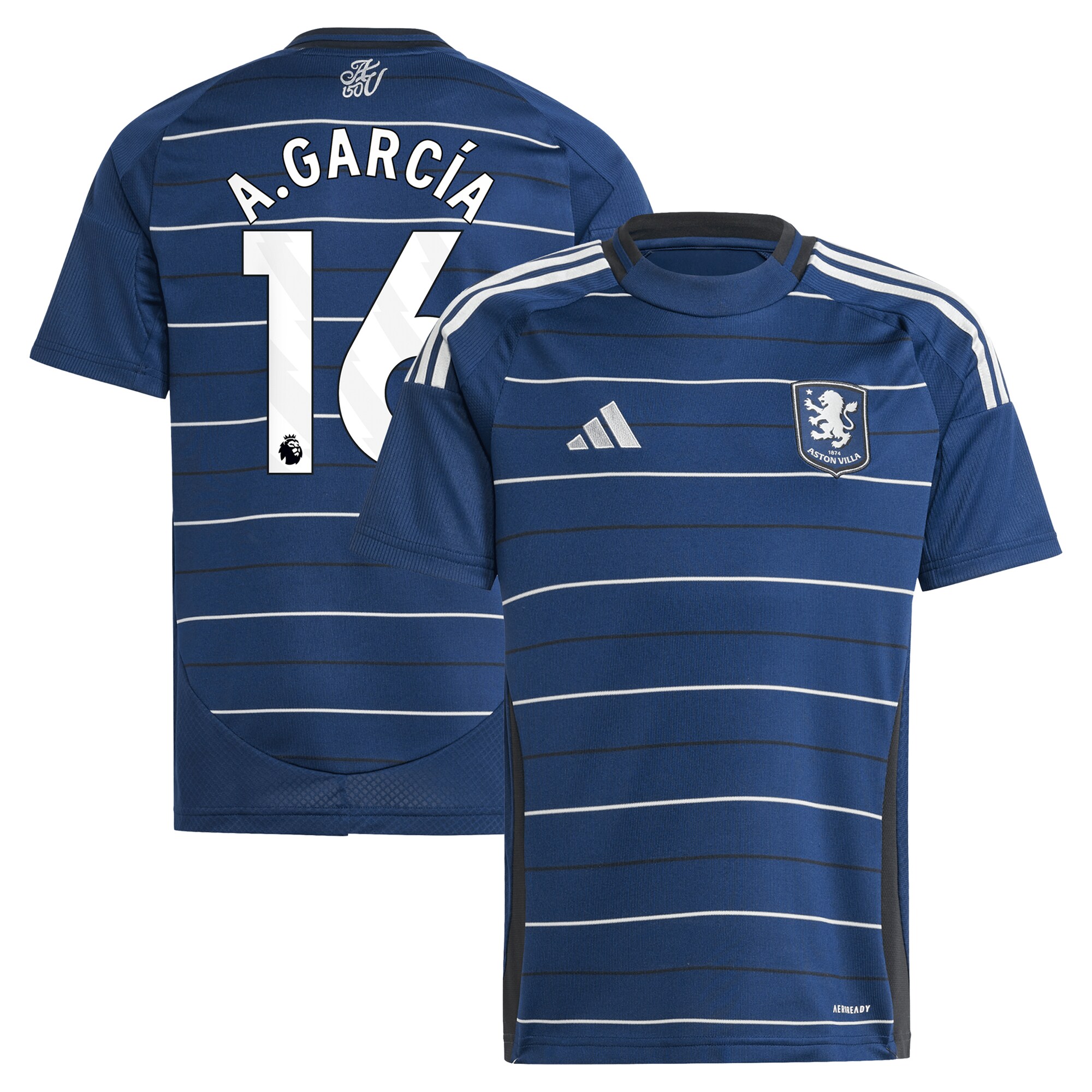 aston villa adidas third shirt 2024-25 – kids with a.garcía 16 printing Collection | Aston Villa Shirts and Official Gear
