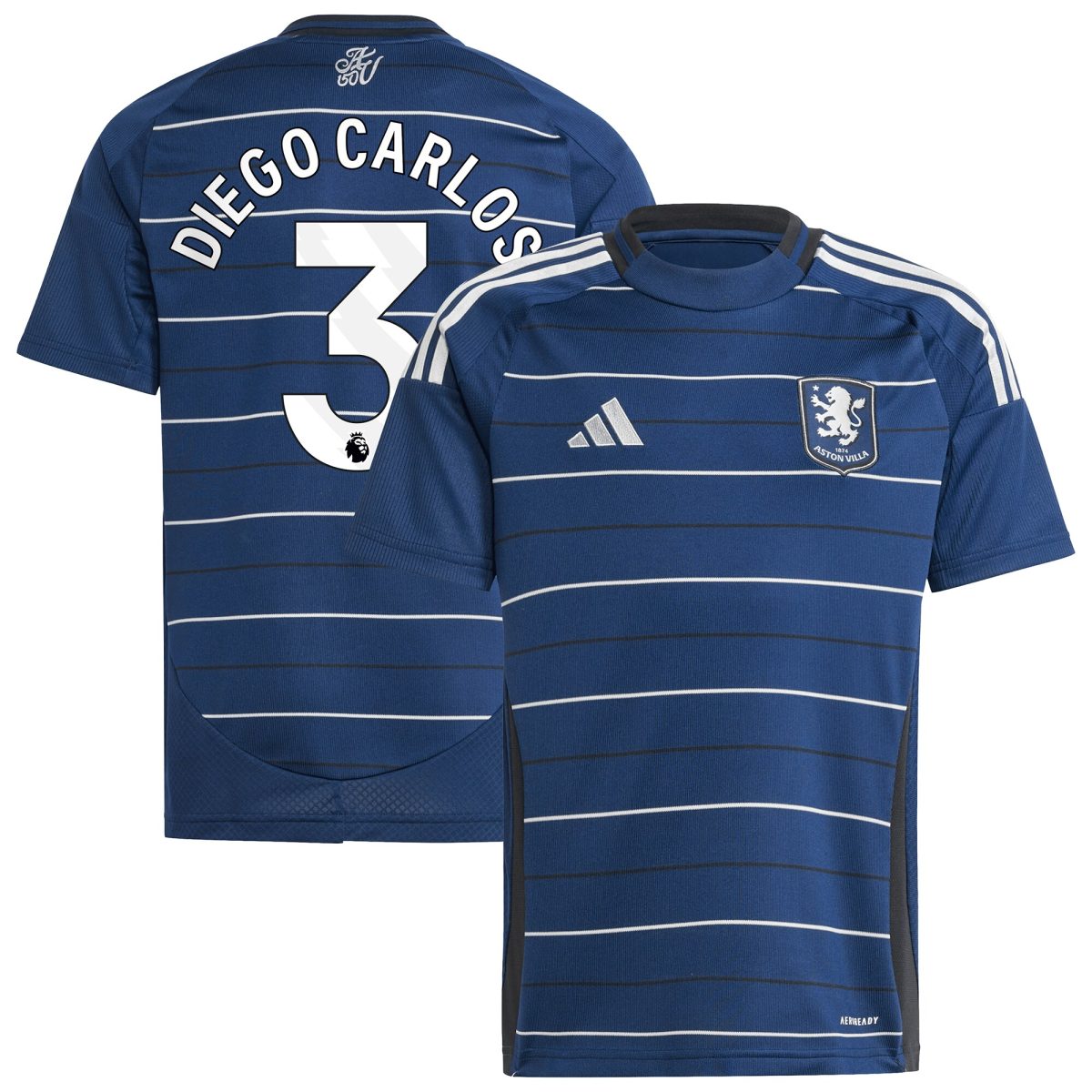 aston villa adidas third shirt 2024-25 – kids with diego carlos 3 printing Collection | Aston Villa Shirts and Official Gear