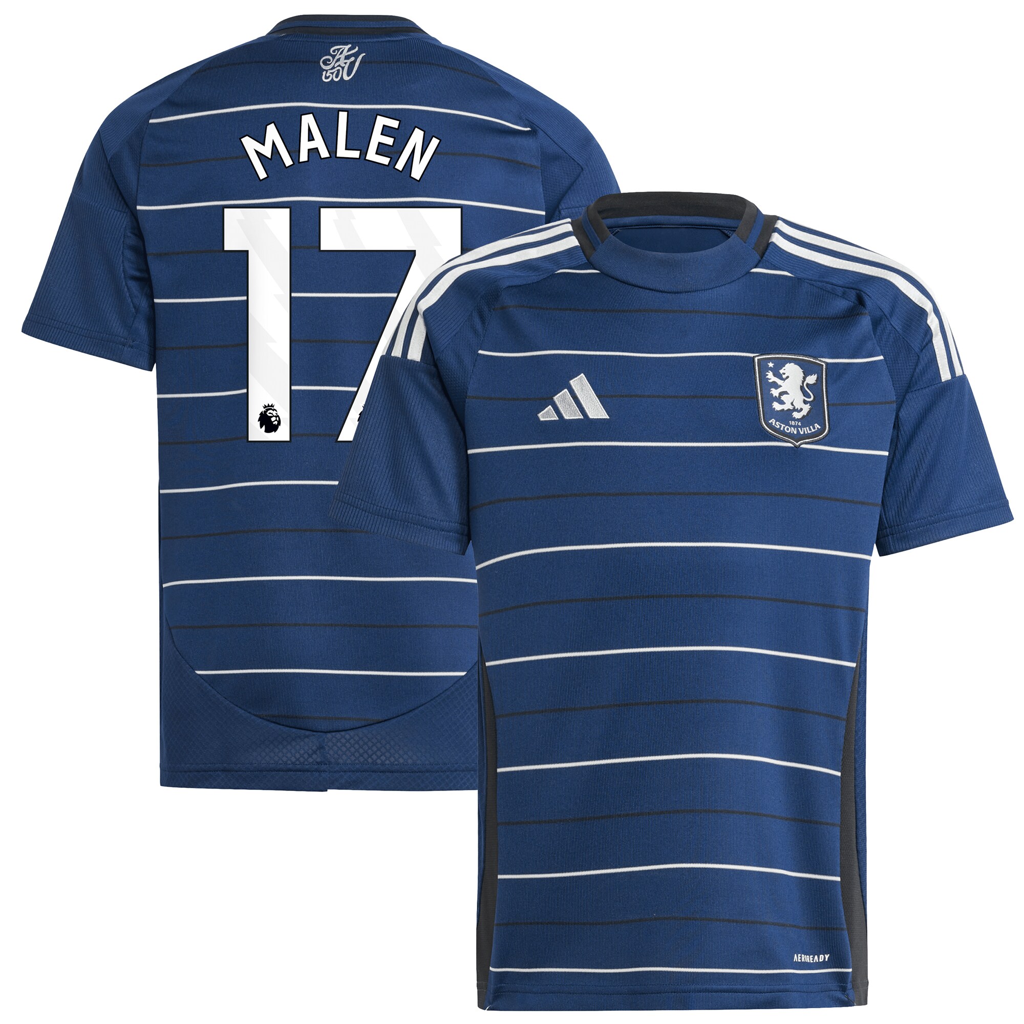 aston villa adidas third shirt 2024-25 – kids with malen 17 printing Collection | Aston Villa Shirts and Official Gear