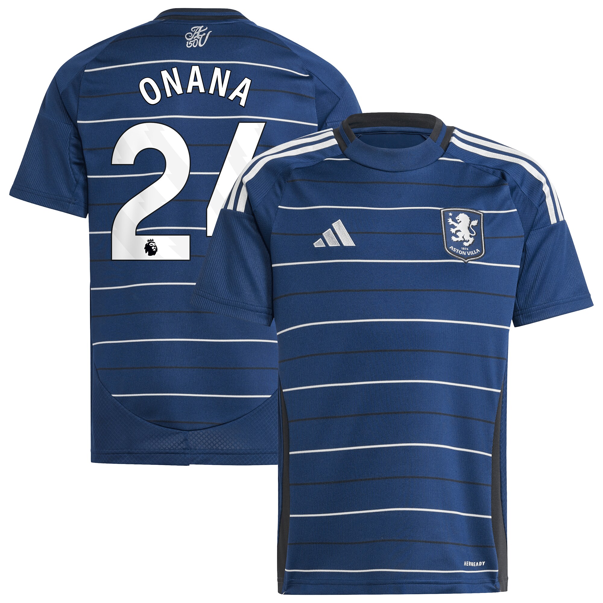 aston villa adidas third shirt 2024-25 – kids with onana 24 printing Collection | Aston Villa Shirts and Official Gear