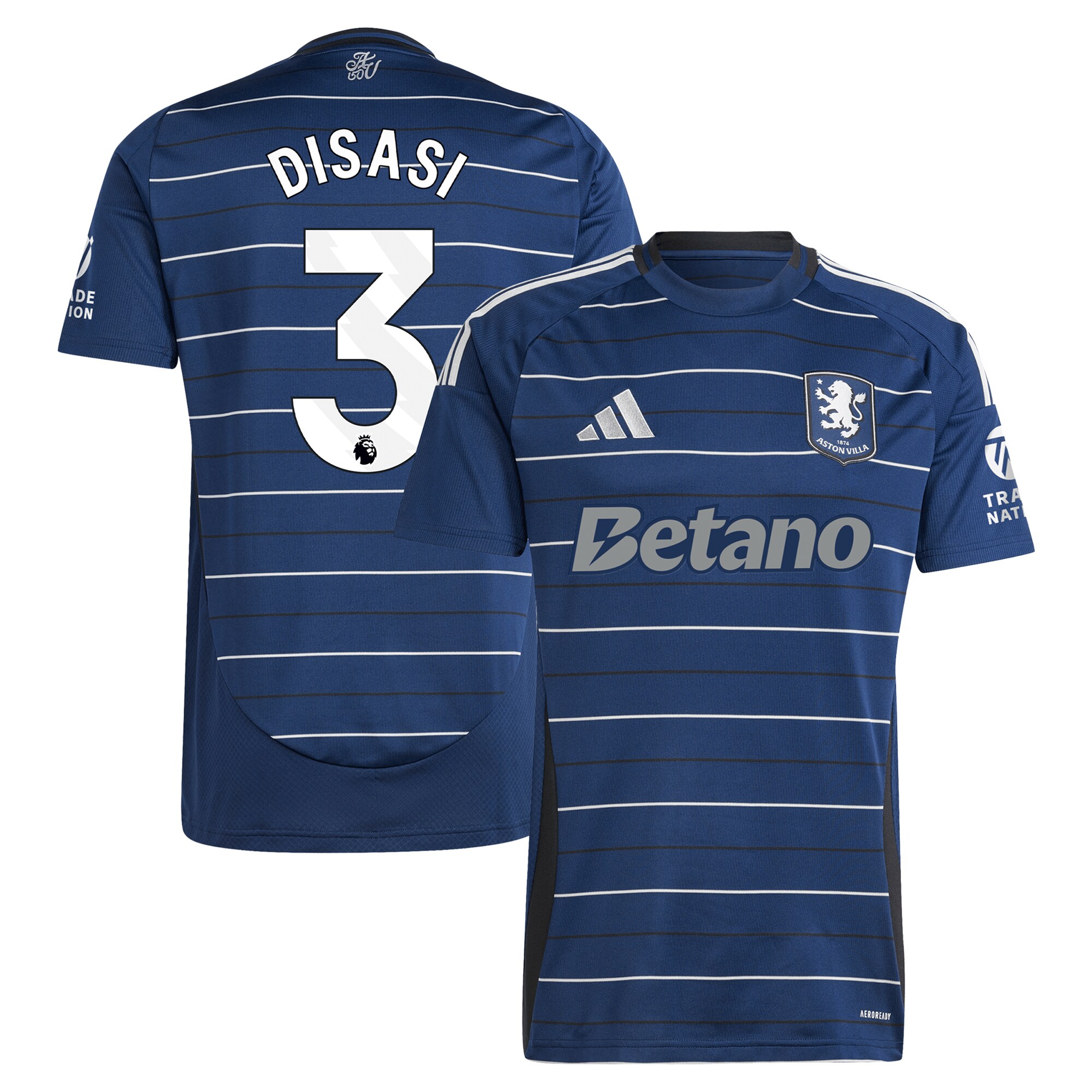 aston villa adidas third shirt 2024-25 with disasi 3 printing Collection | Aston Villa Shirts and Official Gear