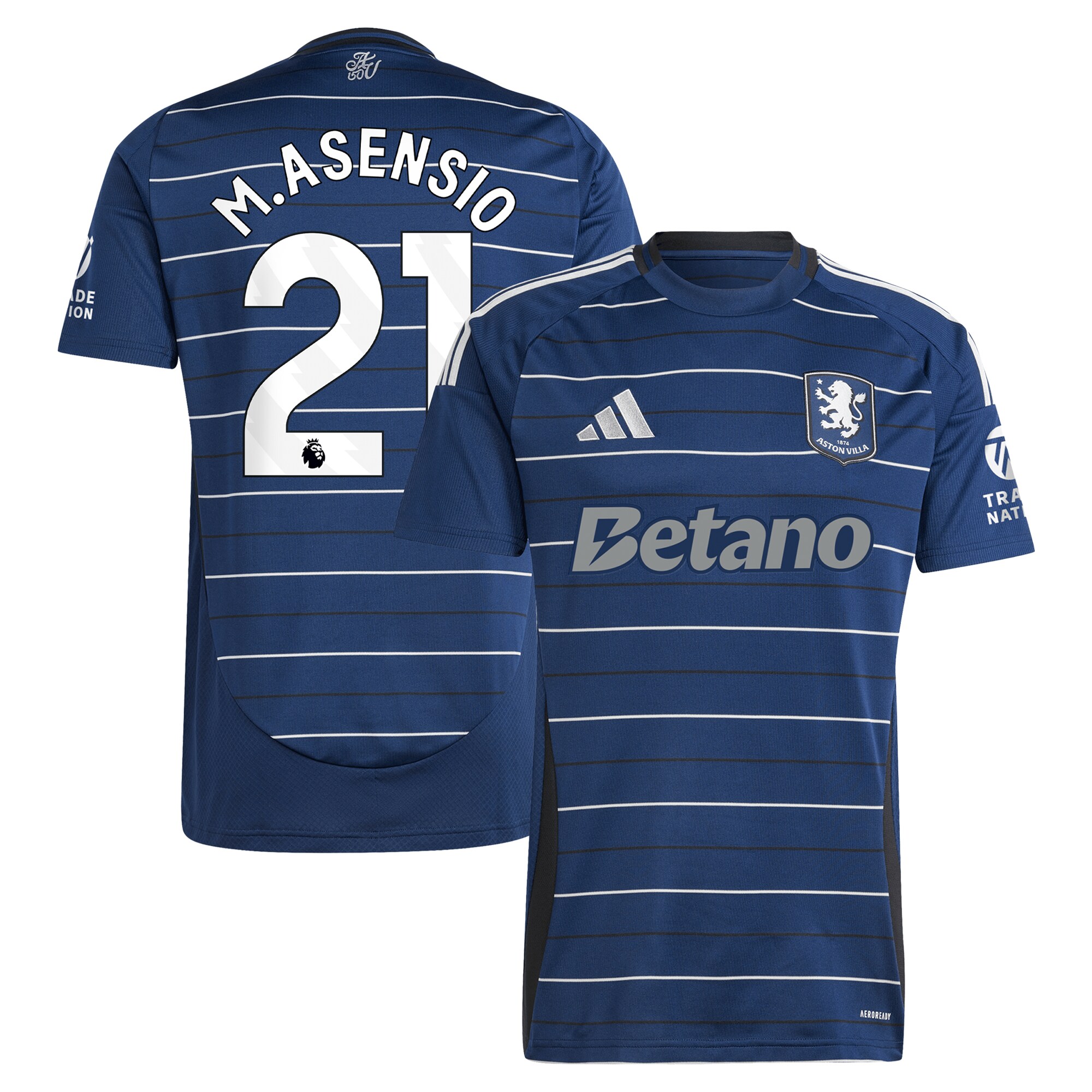aston villa adidas third shirt 2024-25 with m.asensio 21 printing Collection | Aston Villa Shirts and Official Gear