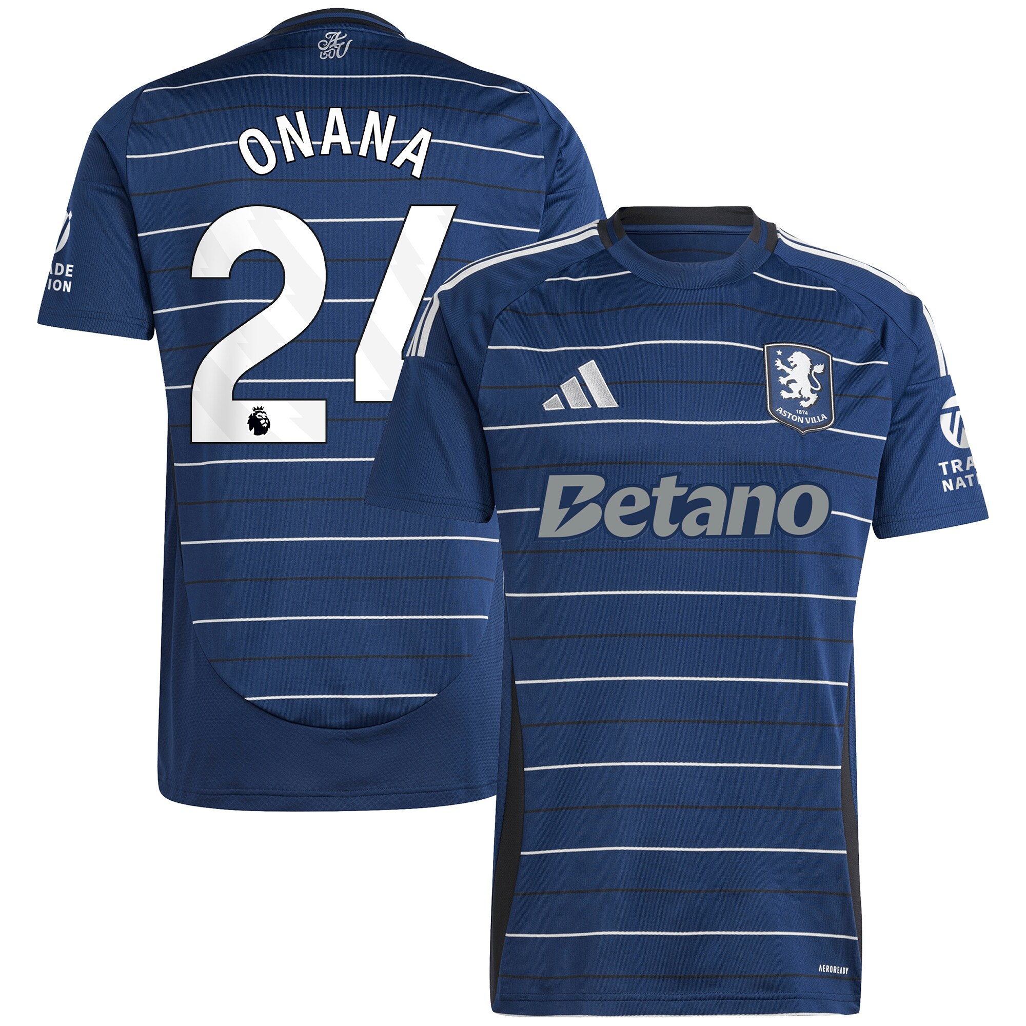 aston villa adidas third shirt 2024-25 with onana 24 printing Collection | Aston Villa Shirts and Official Gear