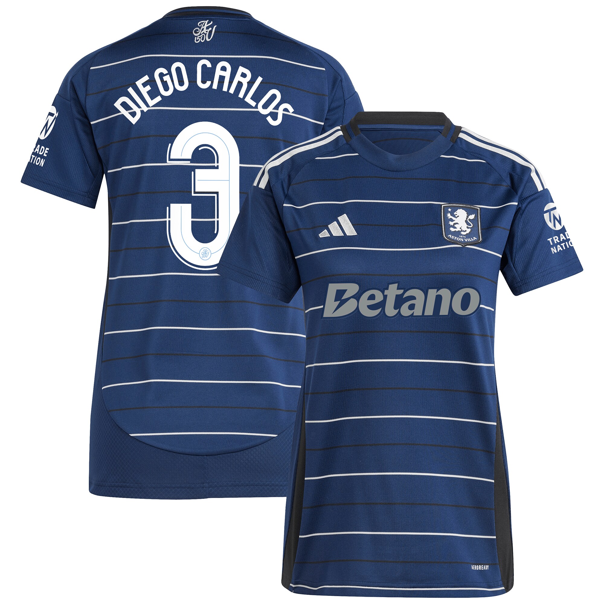 aston villa adidas third shirt 2024-25 – womens with diego carlos 3 cup printing Collection | Aston Villa Shirts and Official Gear