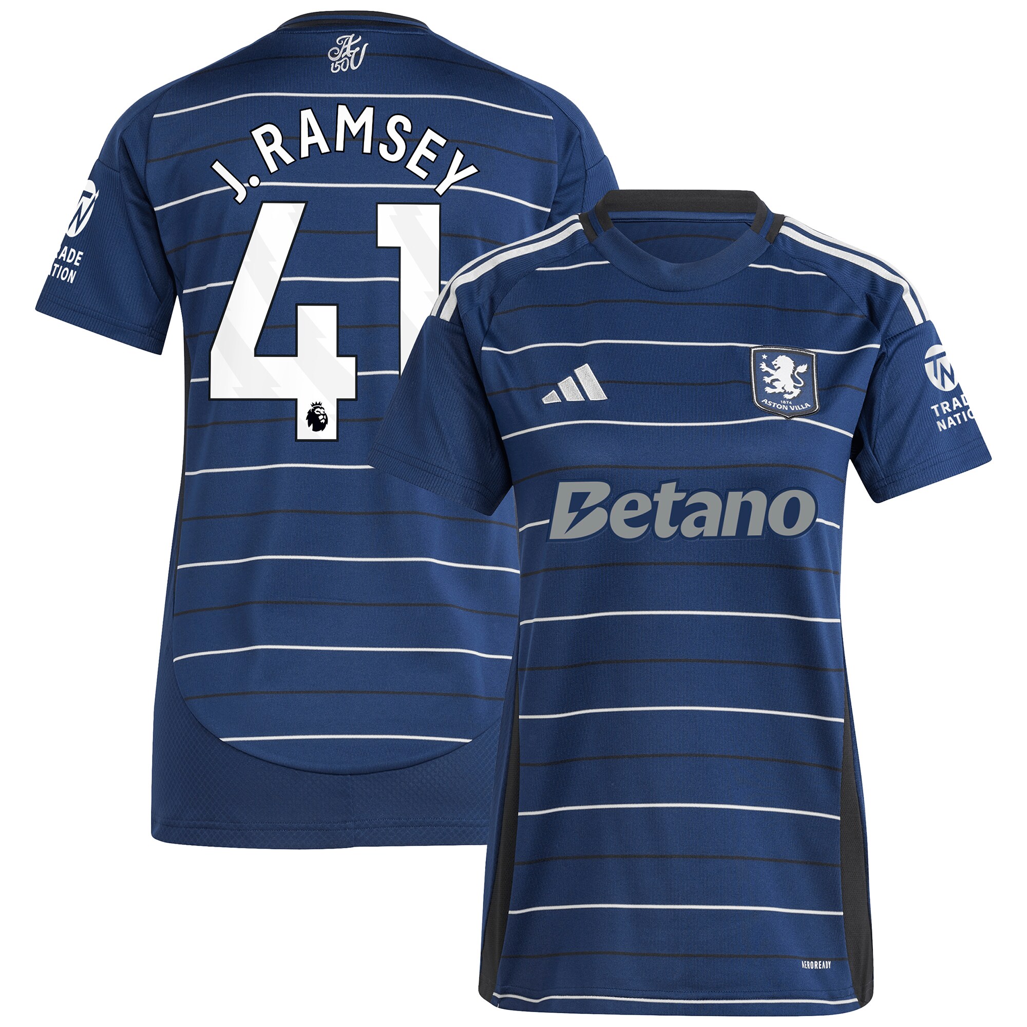 aston villa adidas third shirt 2024-25 – womens with j. ramsey 41 printing Collection | Aston Villa Shirts and Official Gear