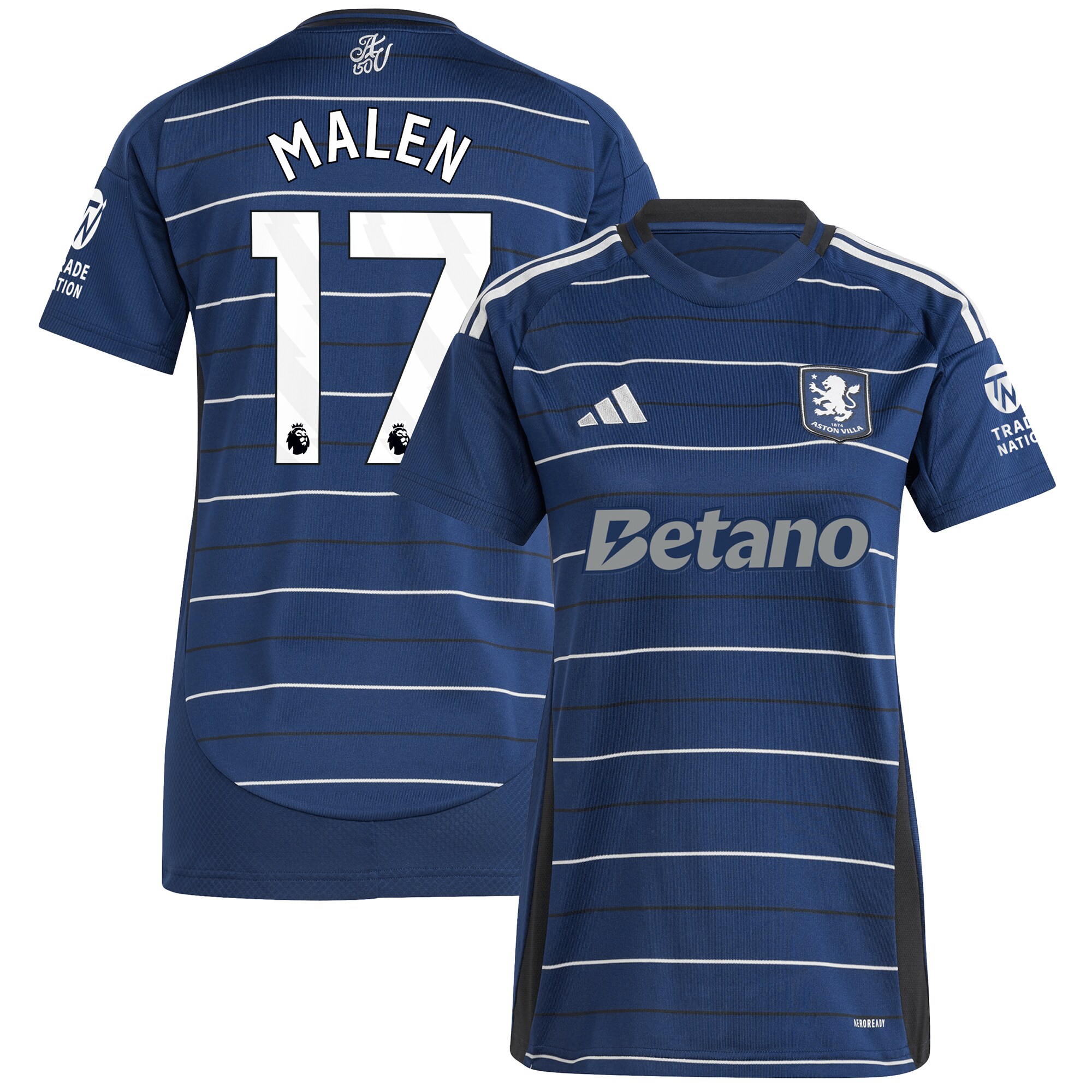 aston villa adidas third shirt 2024-25 – womens with malen 17 printing Collection | Aston Villa Shirts and Official Gear