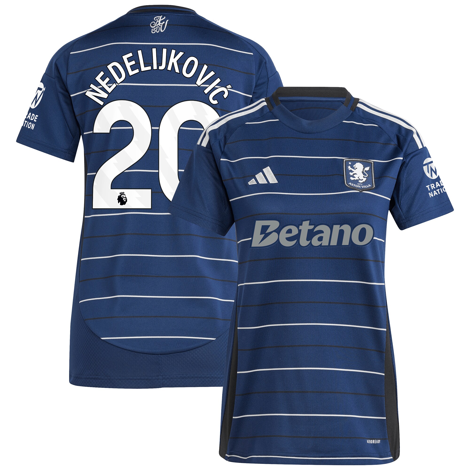 aston villa adidas third shirt 2024-25 – womens with nedeljković 20 printing Collection | Aston Villa Shirts and Official Gear