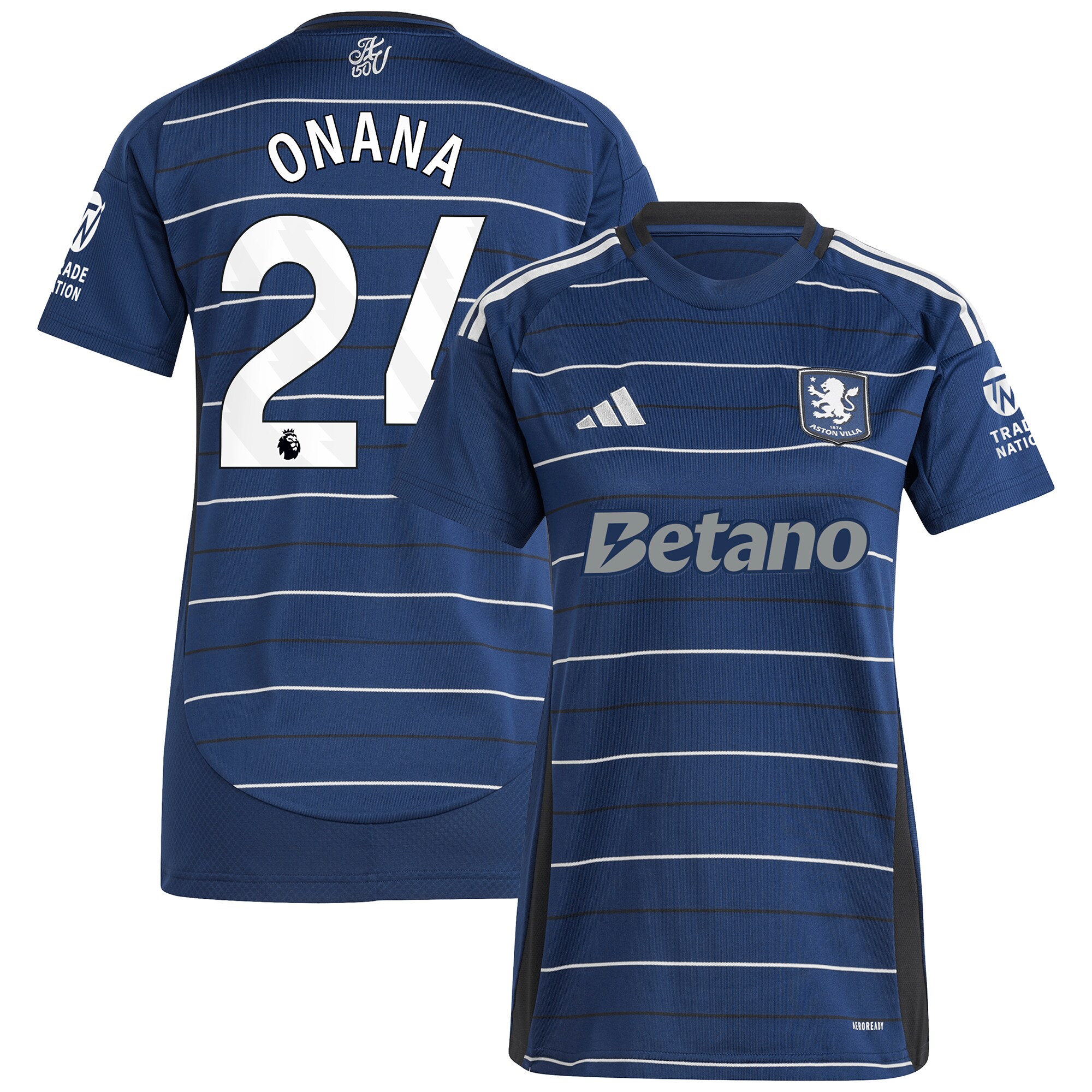 aston villa adidas third shirt 2024-25 – womens with onana 24 printing Collection | Aston Villa Shirts and Official Gear